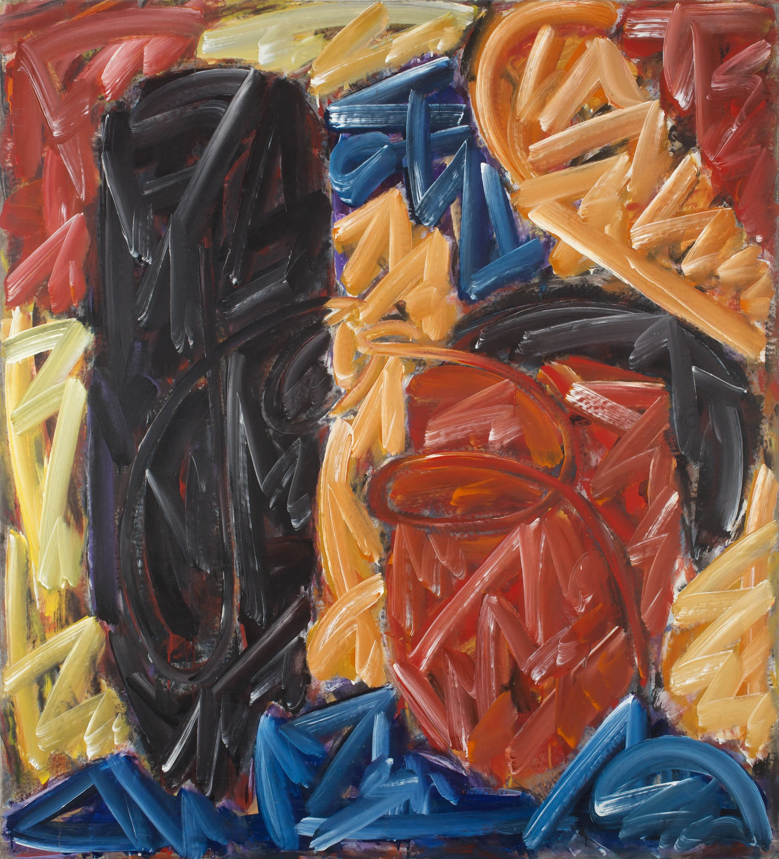 La mirada perdida, 1984, Mixta sobre tela, 200 x 180 cm