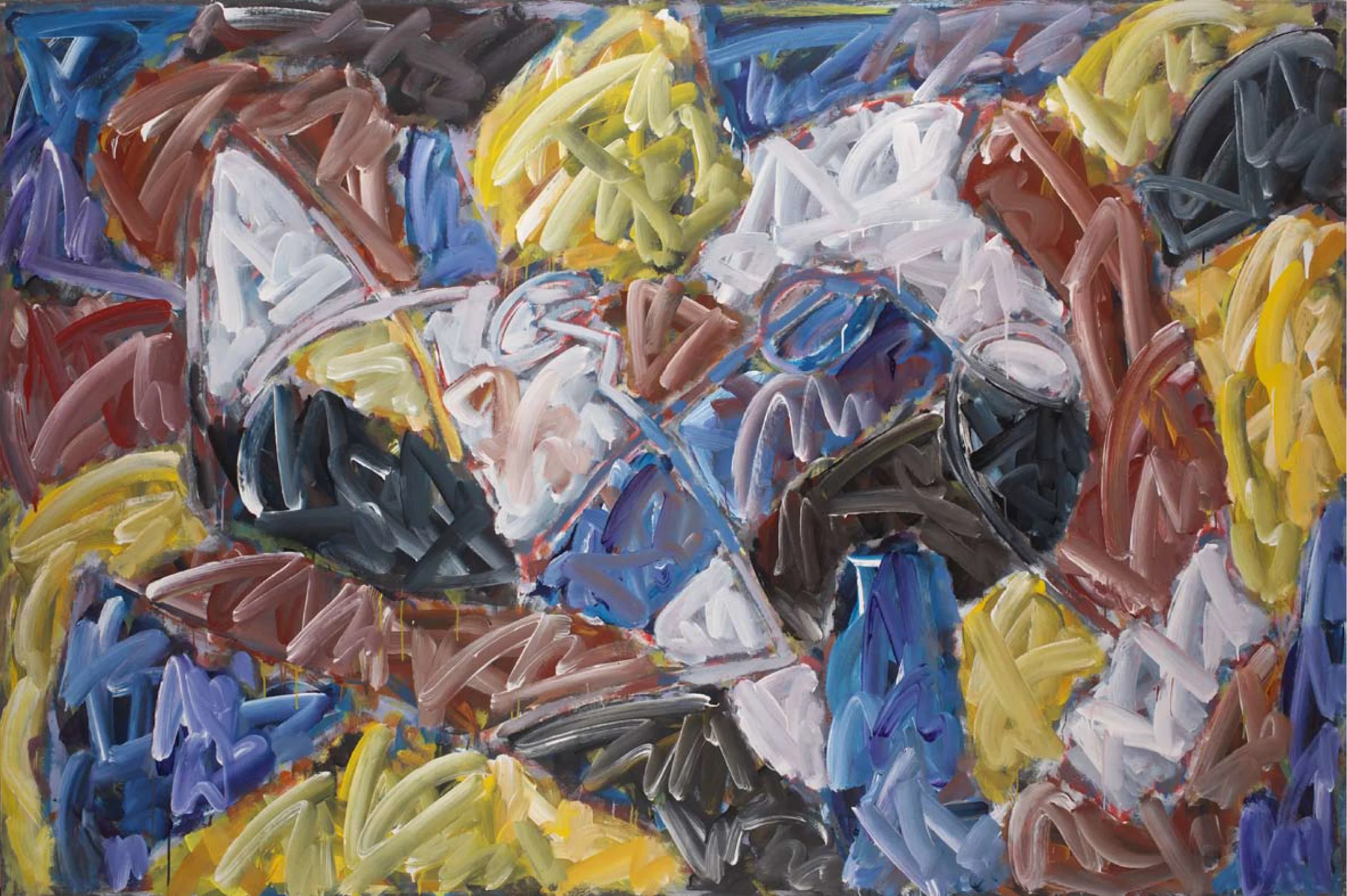Figuración V, 1982, Mixta sobre tela, 175 x 260 cm