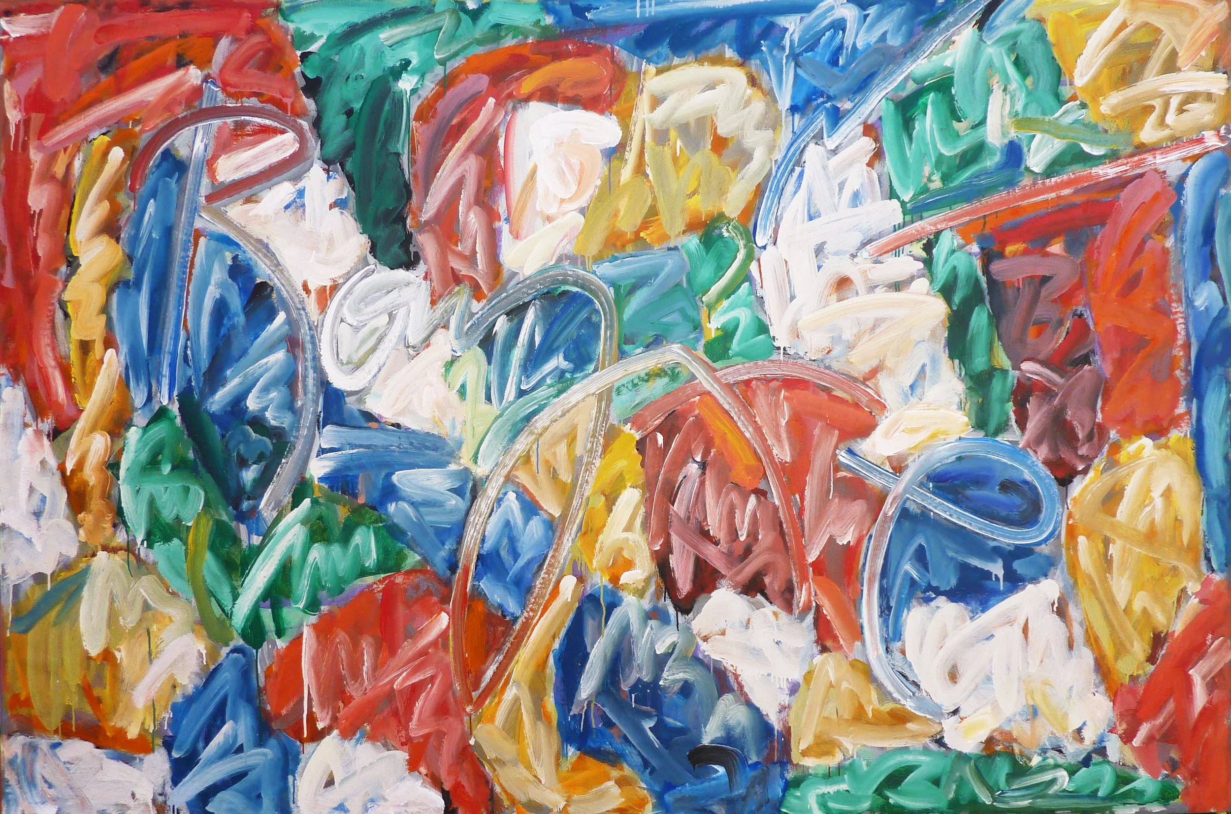 Sin título, 1980, Mixta sobre tela, 160 x 240 cm