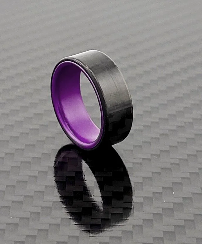 Violet Pulse Carbon Fibre & Aluminium Ring — Violet Pulse Ceramic-Coated Interior