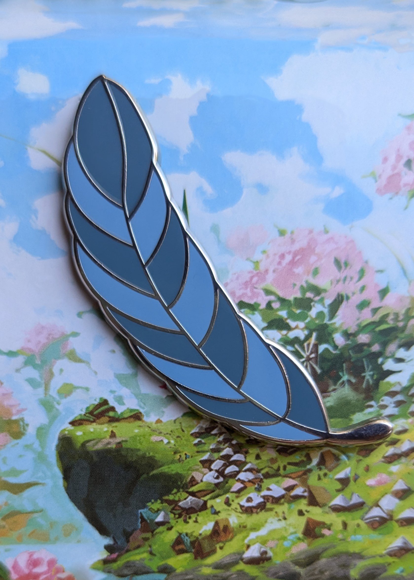 Blue Feather Pin