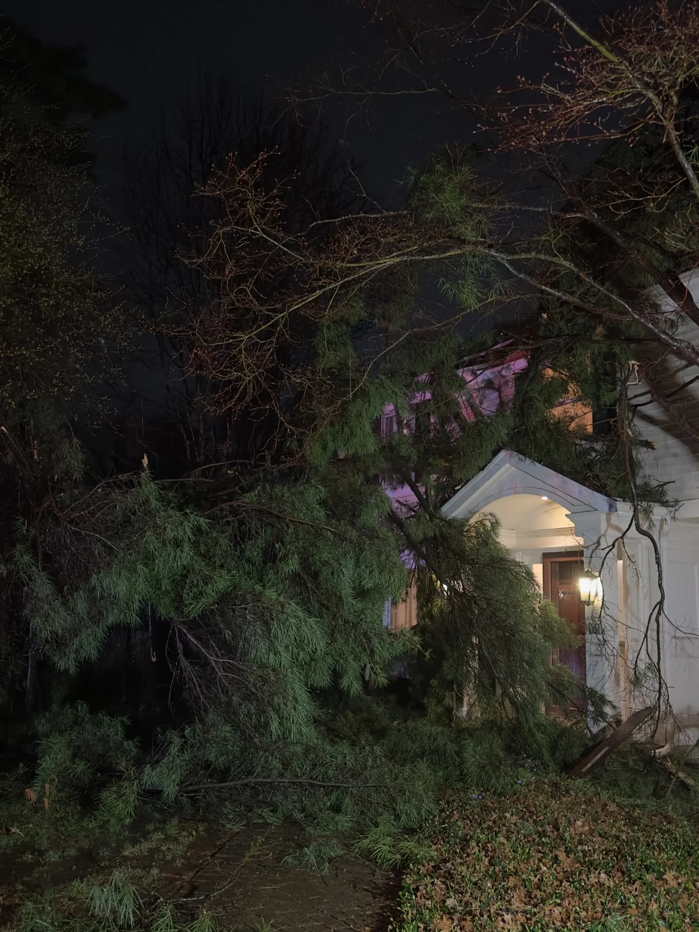 Last night&rsquo;s storm brought a pine tree down onto energized wires, and limbs into a house. After determining the structure was safe, we worked to keep the rainwater from causing further damage to the home. Great job by our 24-hours-a-day, all-vo