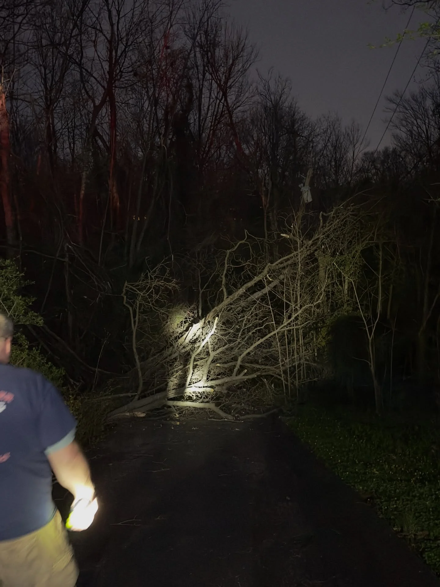 Rescue 97 is on the scene of wires down on Beechwood (off Forest). Once Duke arrives and turns off the power, we will remove the trees blocking the resident&rsquo;s driveway.