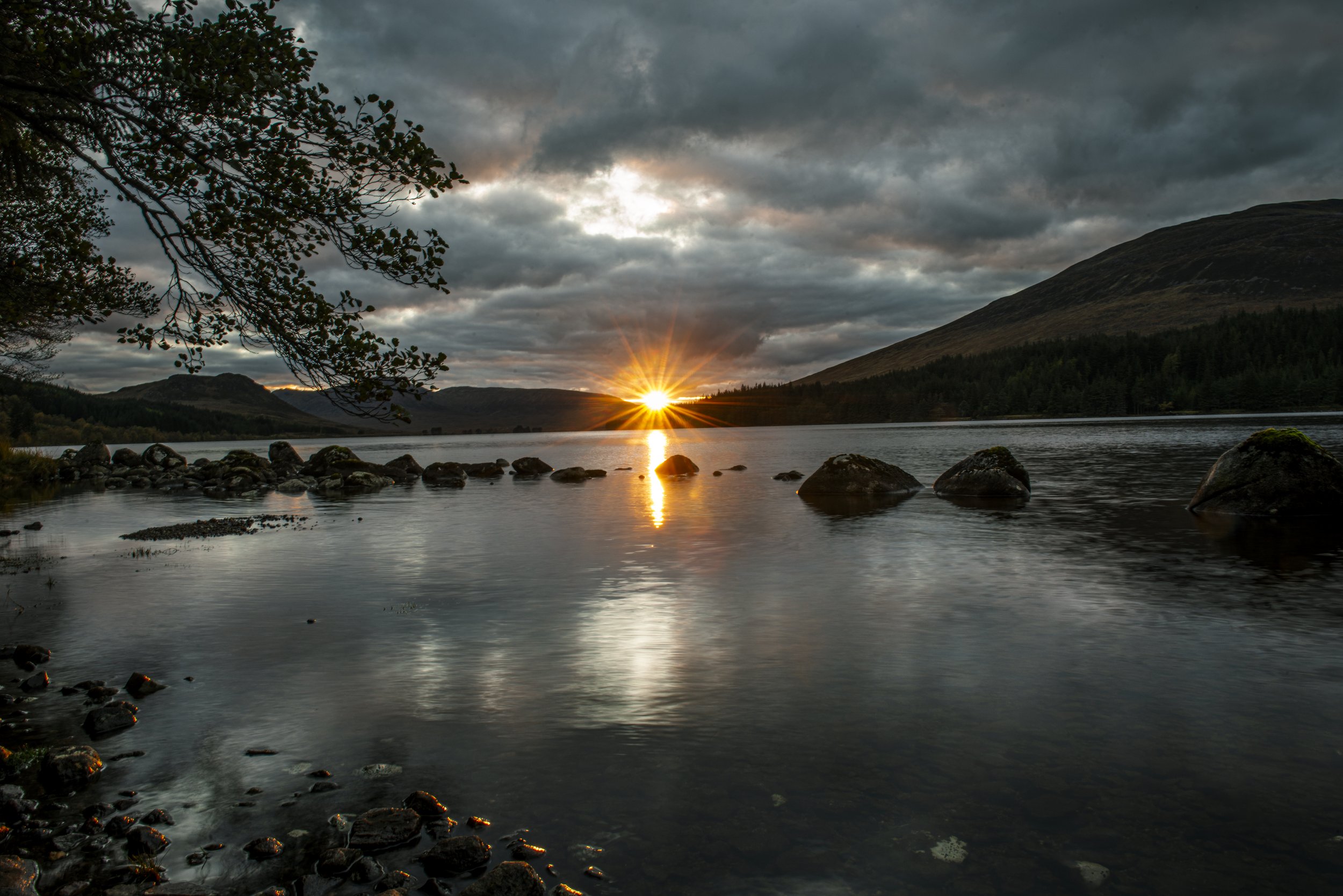 Scottish Loch at Sunset Photography Print