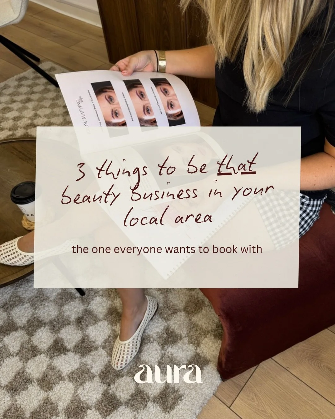 Be THAT business everyone in your local area knows ✨🪩 (and become a destination people to travel to) 

There are just 3 things booked up beauty businesses are doing. To be on top, you need to do those things too but do them differently. 

Heres what