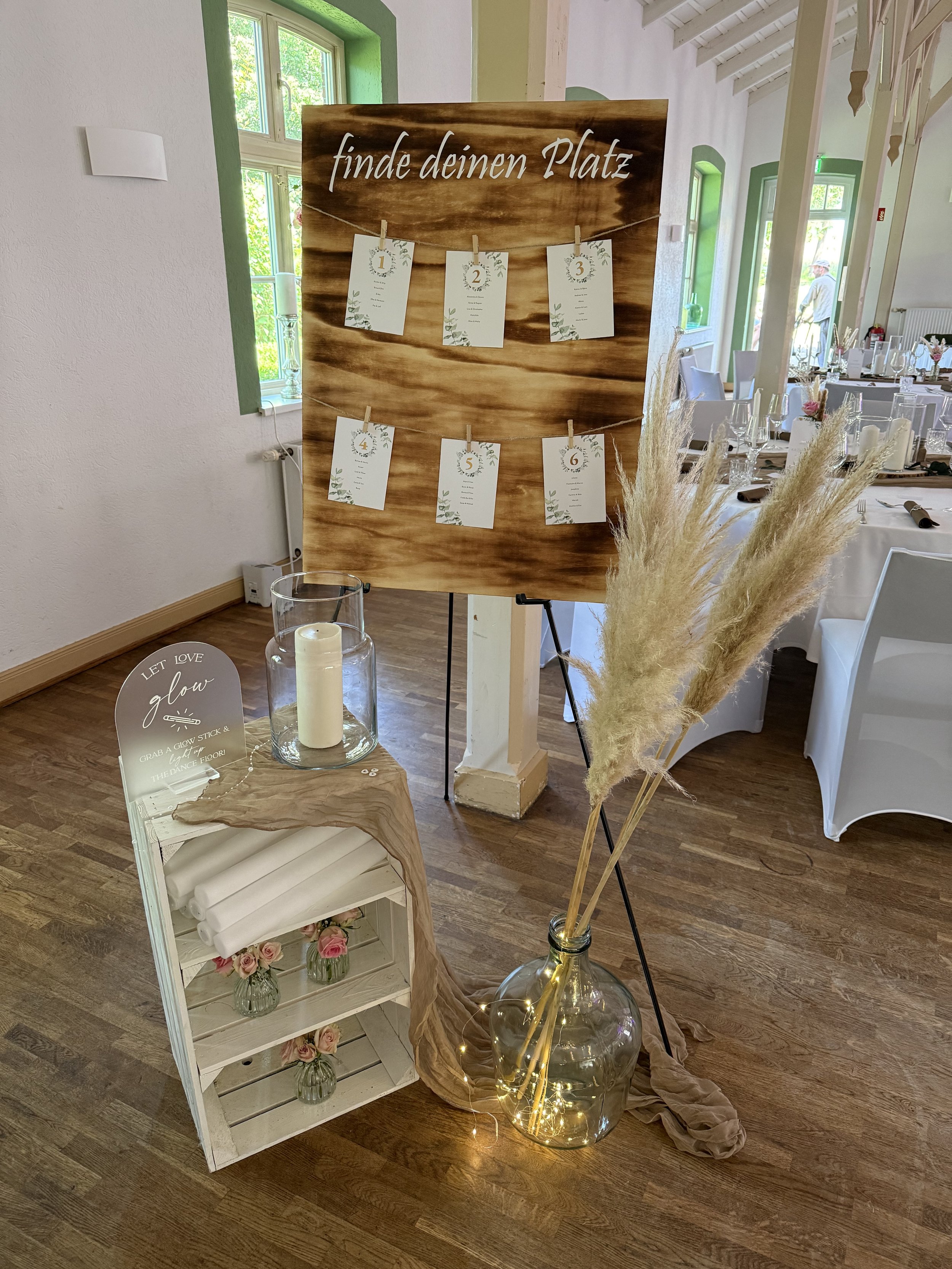 Sitzplan Holzschild