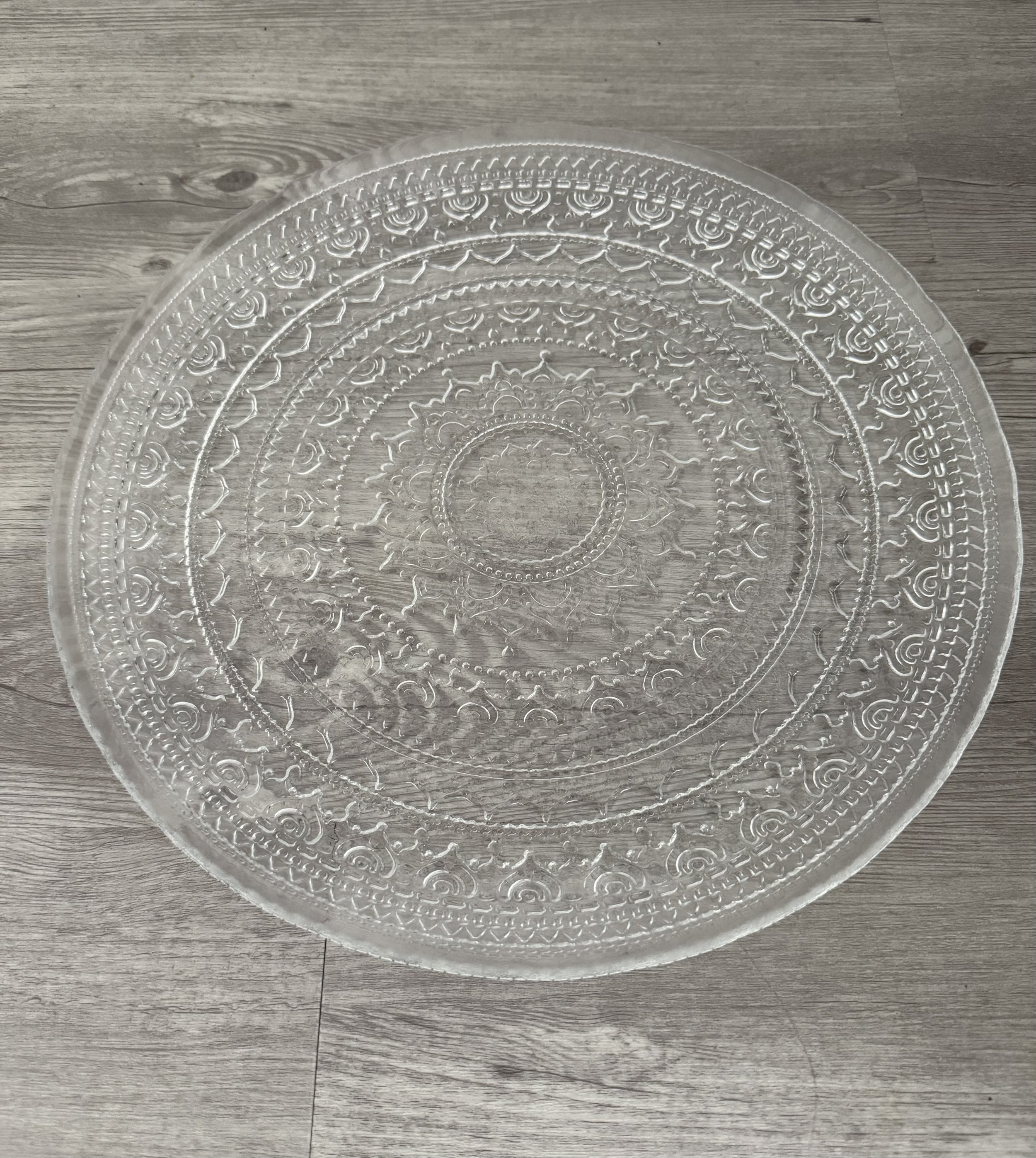 Telleruntersetzer aus Glas 30cm