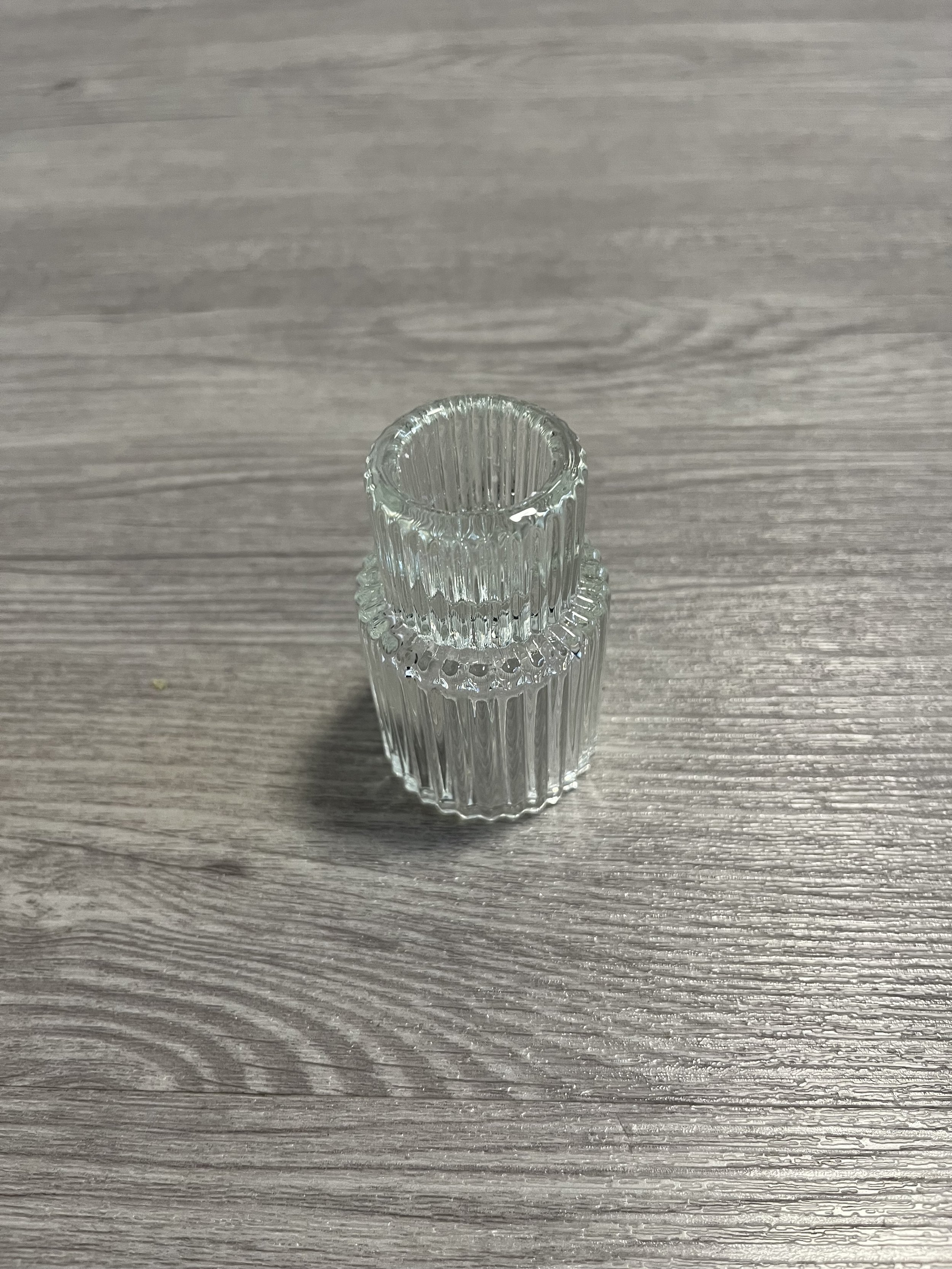 Stabkerzenhalter aus Glas 4cm x 7cm