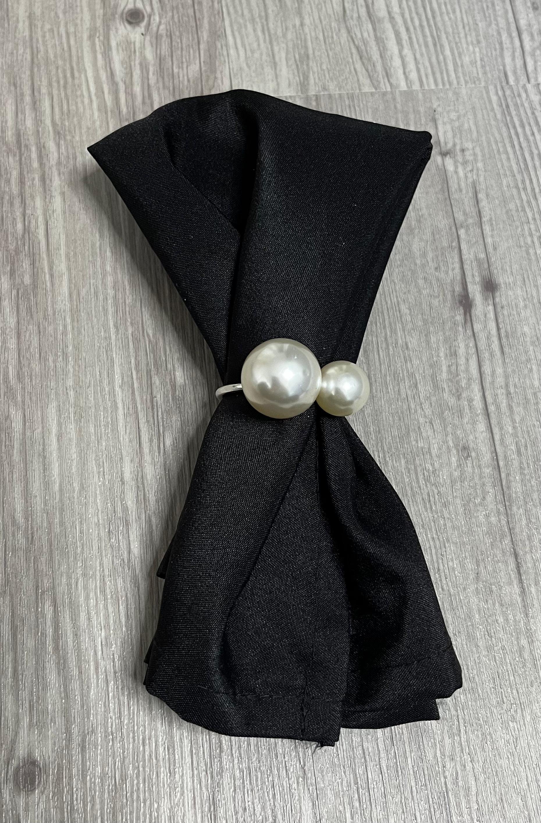 Serviettenring Silber mit Perlen (auch in Gold erhältlich)