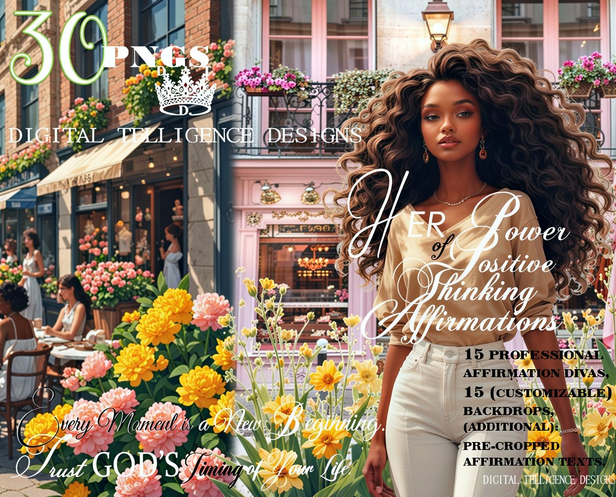 BLACK GIRL MANIFEST IT: HER POWER OF POSITVE THINKING AFFIRMATIONS  OFFICIAL COPY BY  DIGITAL TELLIGENCE DESIGNS.COM