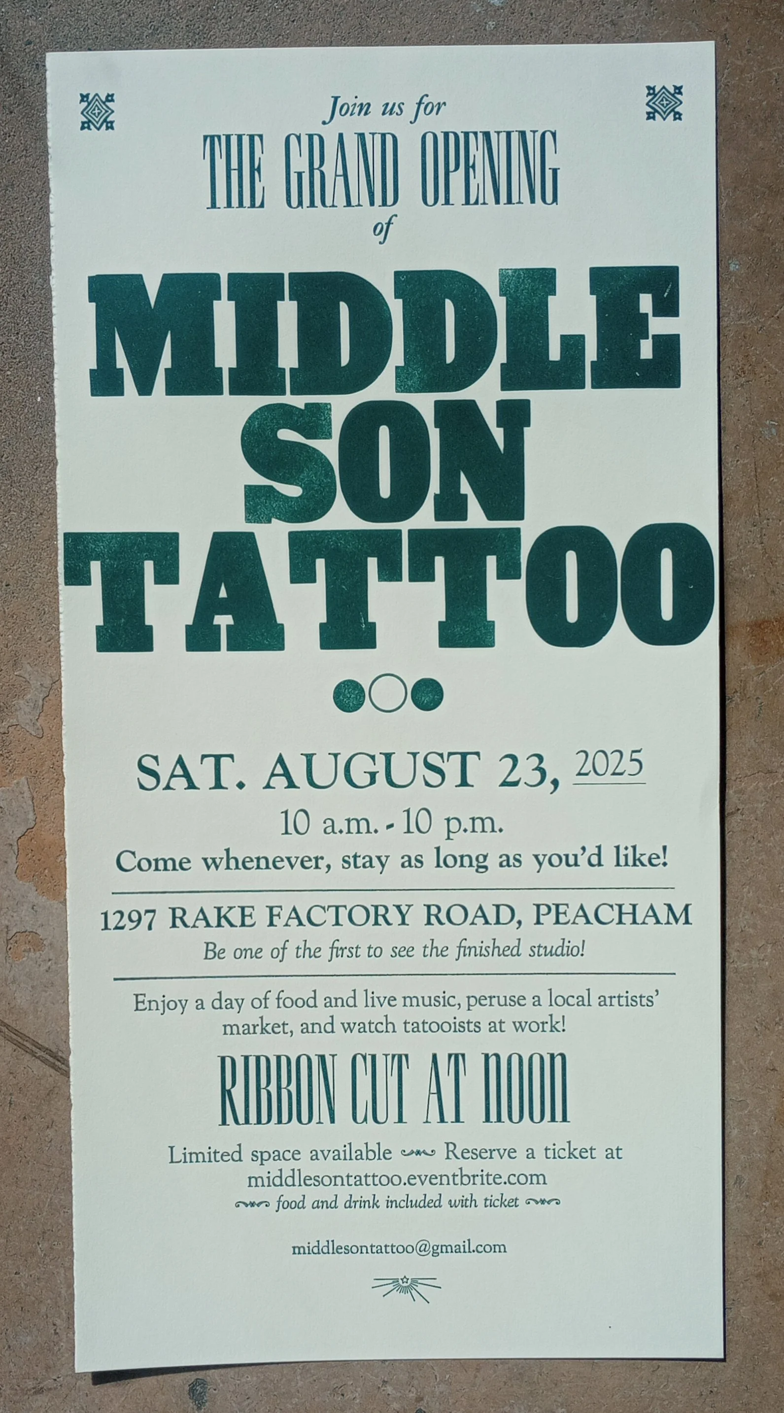 Middle Son Tattoo Opening