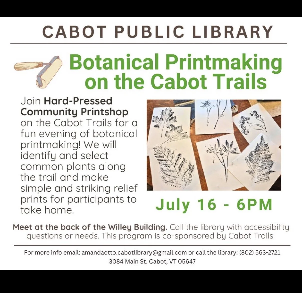 Botanical Printmaking on the Cabot Trails