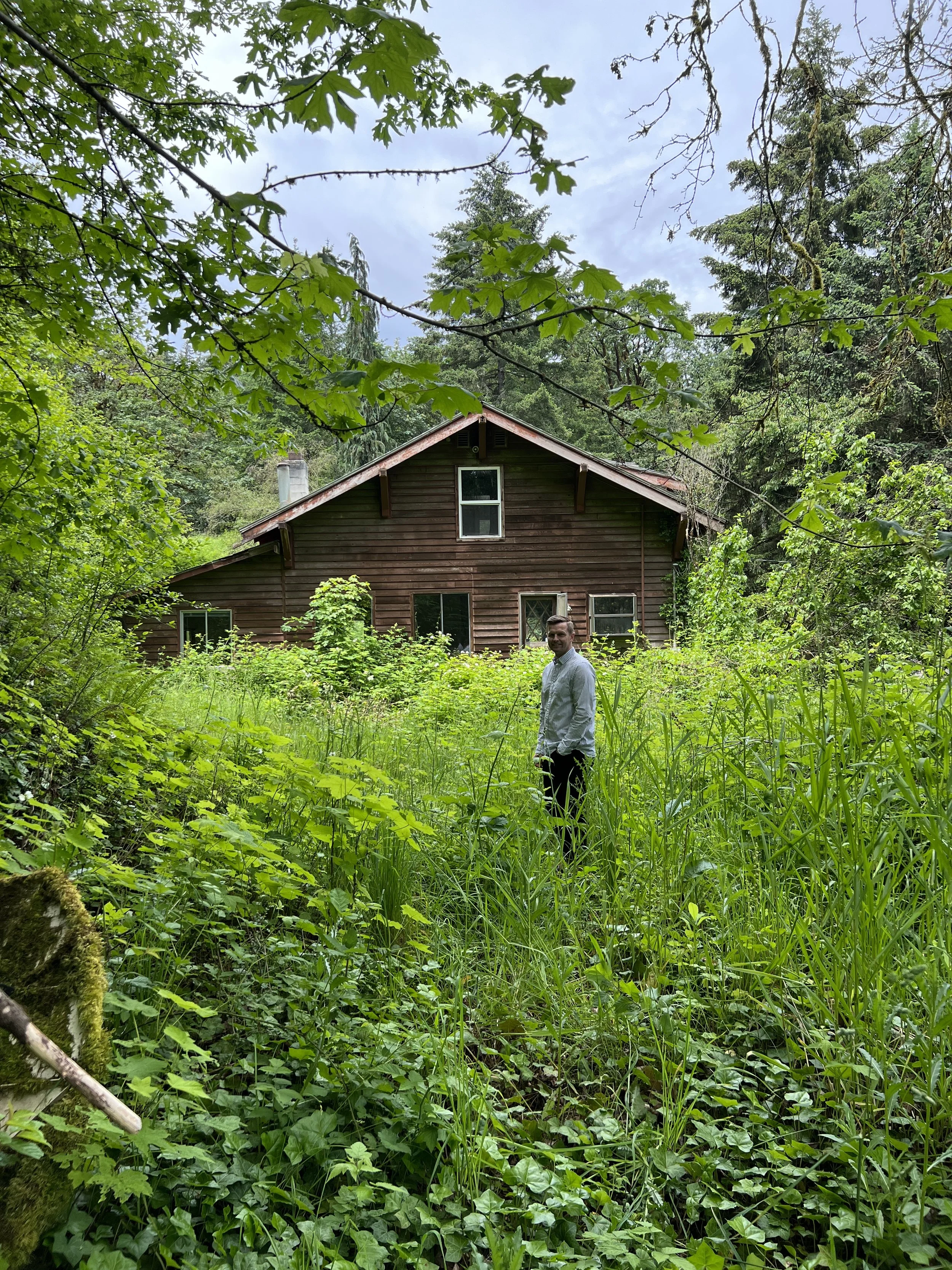 Before:  The back yard and house