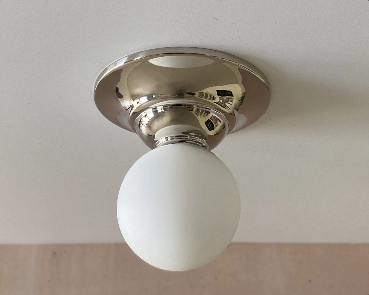 Polished Nickel Ceiling Light