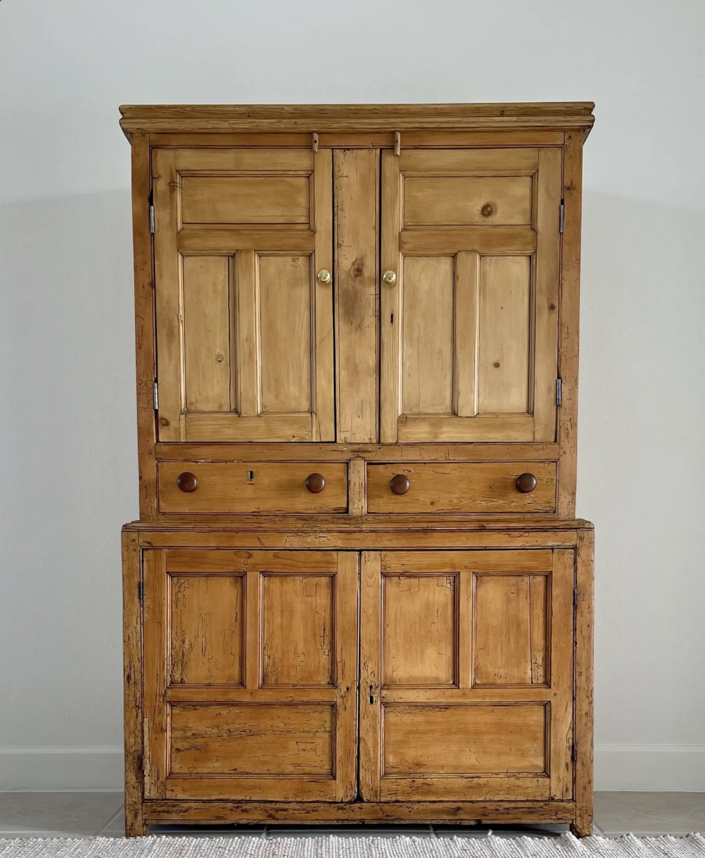 Antique English Pine Armoire