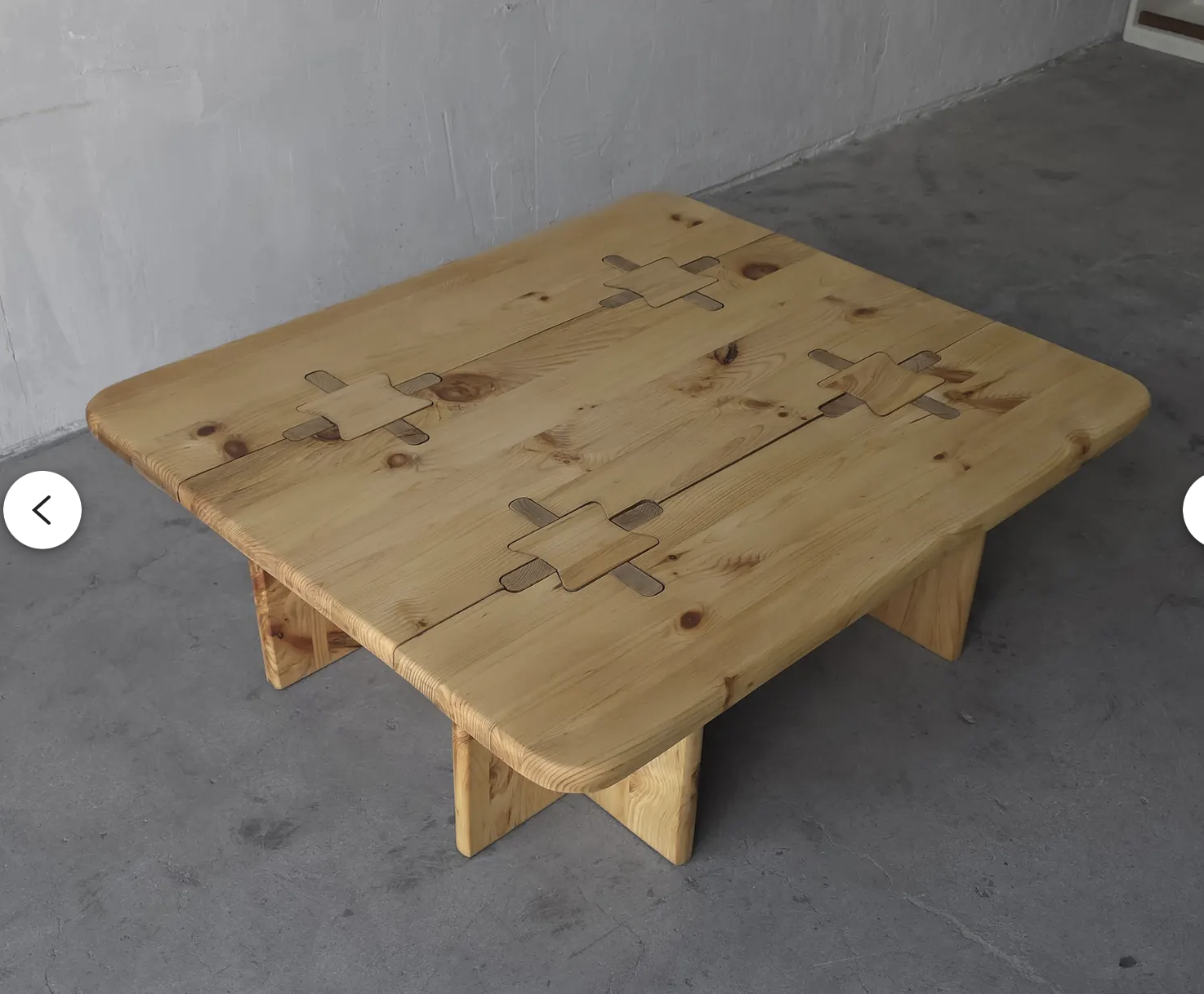 Vintage Swedish Pine Coffee Table