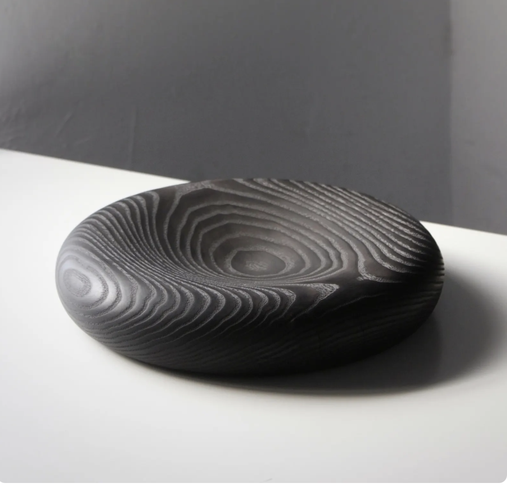 Hand Turned Ash Wood Bowl Sugi Ban