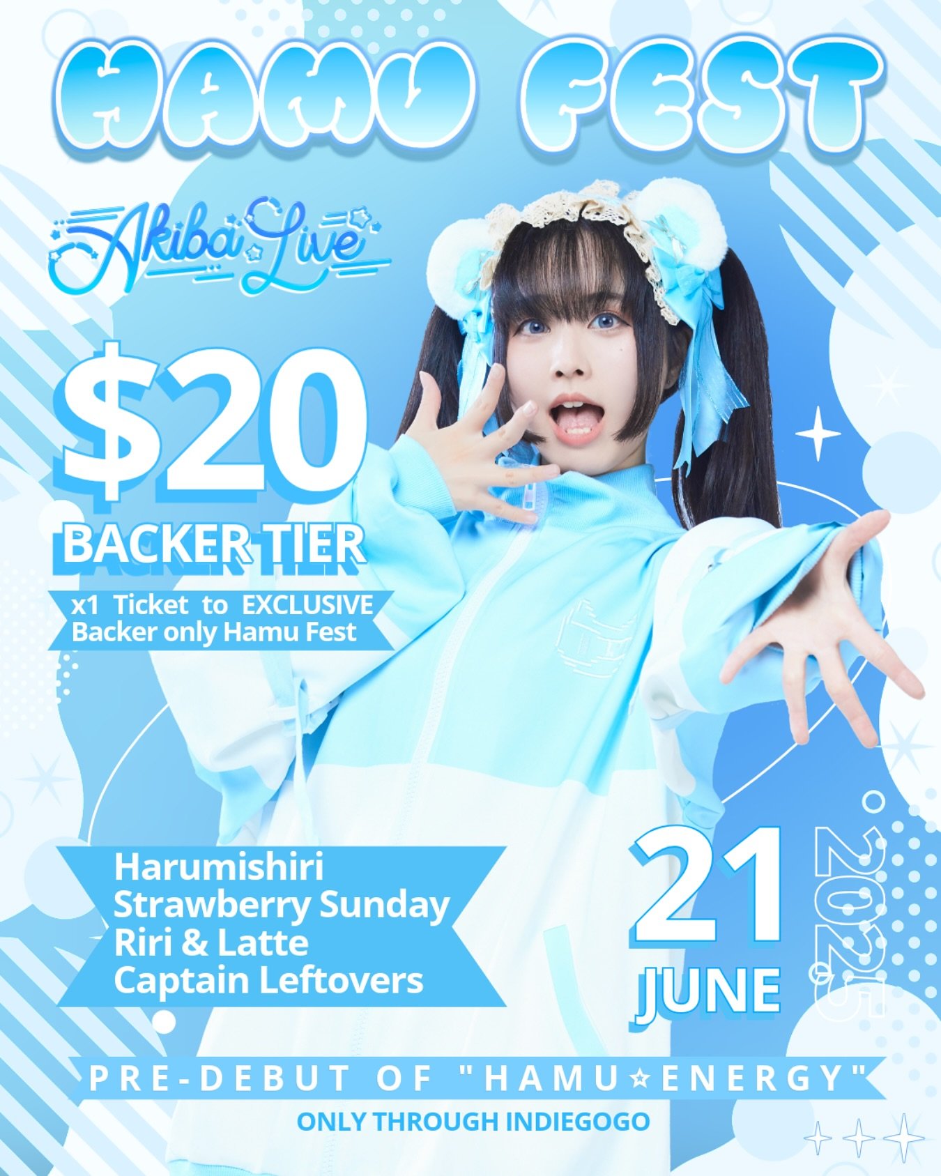 June 21st, Hamu Cotton will be hosting an exclusive, backer only Hamu Fest! There will be games, workshops, and performances by very talented individuals including Hamu herself!

Be the first to see her perform her new single LIVE at her pre-debut sh