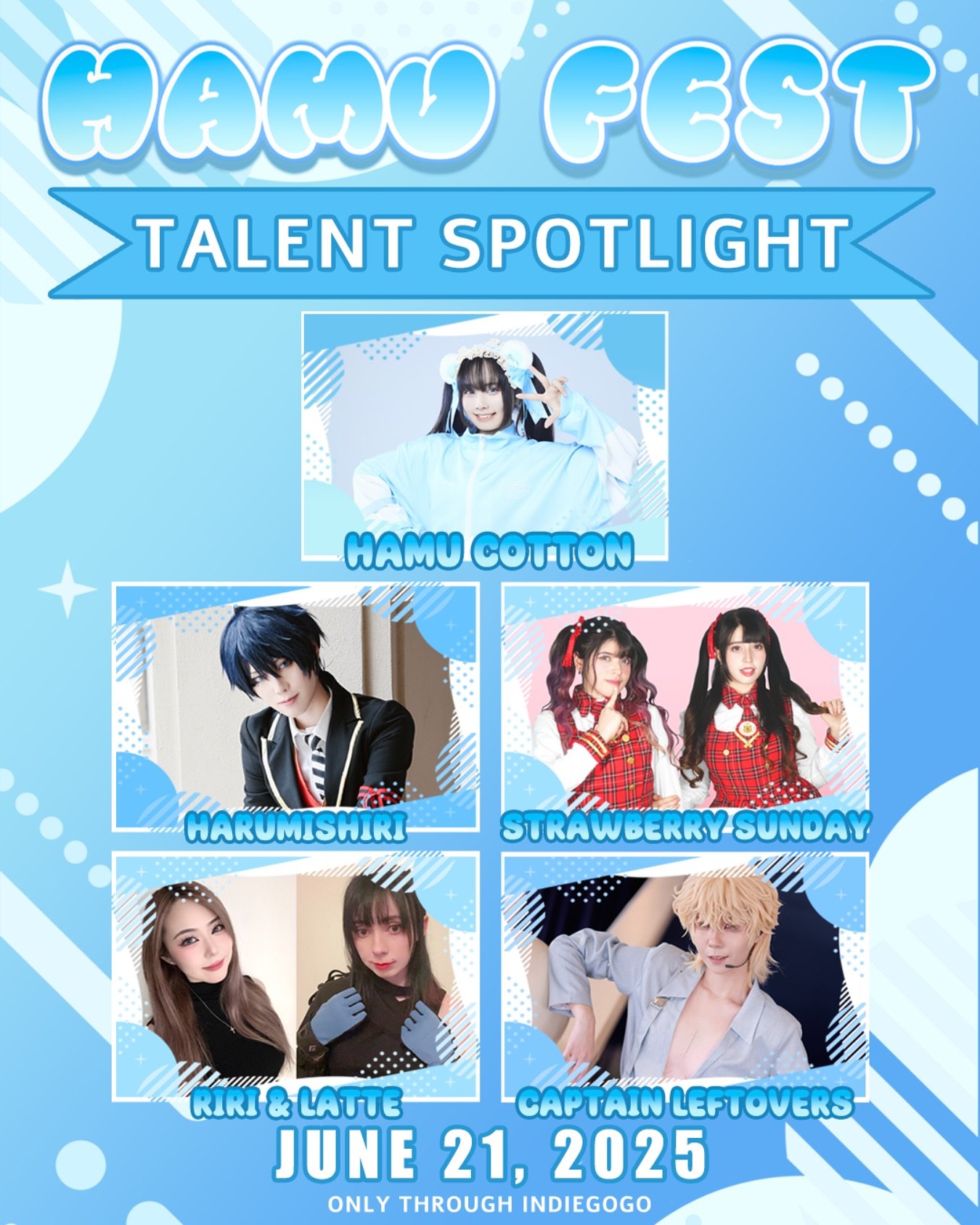 GET READY HAMUSTARS!!
Get involved in fun workshops, exciting announcements, and show off your Hamu energy with these amazing talents coming to Hamufest x Akiba Live !

BUY YOUR TICKET BEFORE IT&rsquo;S TOO LATE !

DATE: JUNE 21st, 2025
📍 LITTLE TOK
