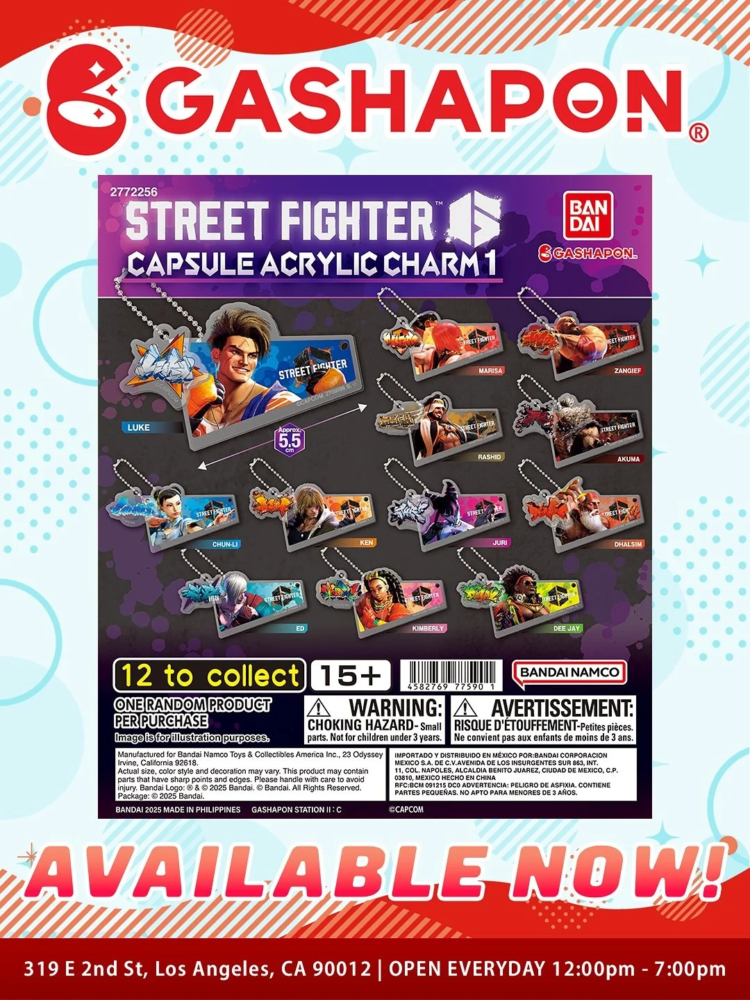 Our newly in-stock products at our Anime Gashapon store!
#bandai #gashapon #littletokyo #losangeles #bandaigashapon #anime #littleakihabara #streetfighter #streetfighter6 #hololive #gintama #sakamotodays