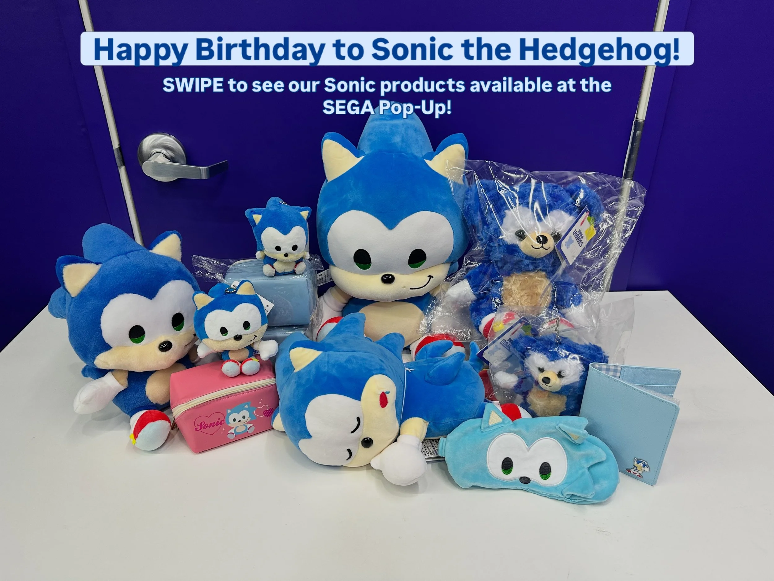 Happy Birthday to the coolest hedgehog around! 💙 

🏃&zwj;♂️💨 Gotta go fast and visit the SEGA Pop-Up Shop to snag some Sonic merch before it&rsquo;s all gone! We have exclusive merch that is only available in the US at our pop-up shop! 

📍319 E 2
