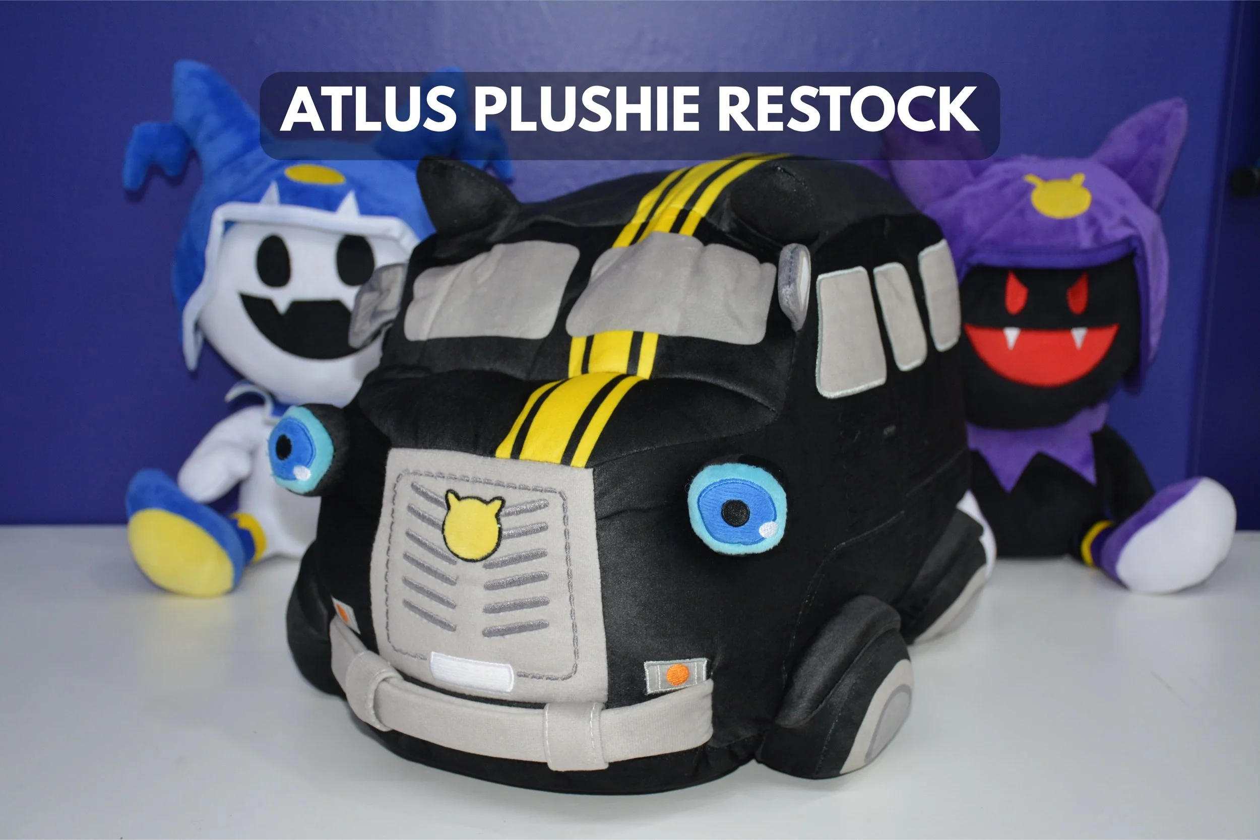 PLUSH RESTOCK JUST DROPPED! 
⭐️Jack Frost Plushie
⭐️Black Frost Plushie
⭐️Morgana Cat Bus 

🏃🏽&zwj;♂️💨Gotta go fast to the SEGA pop-up before they&rsquo;re all gone! 

#SEGA #Atlus #jackfrost #blackfrost #morganacatbus