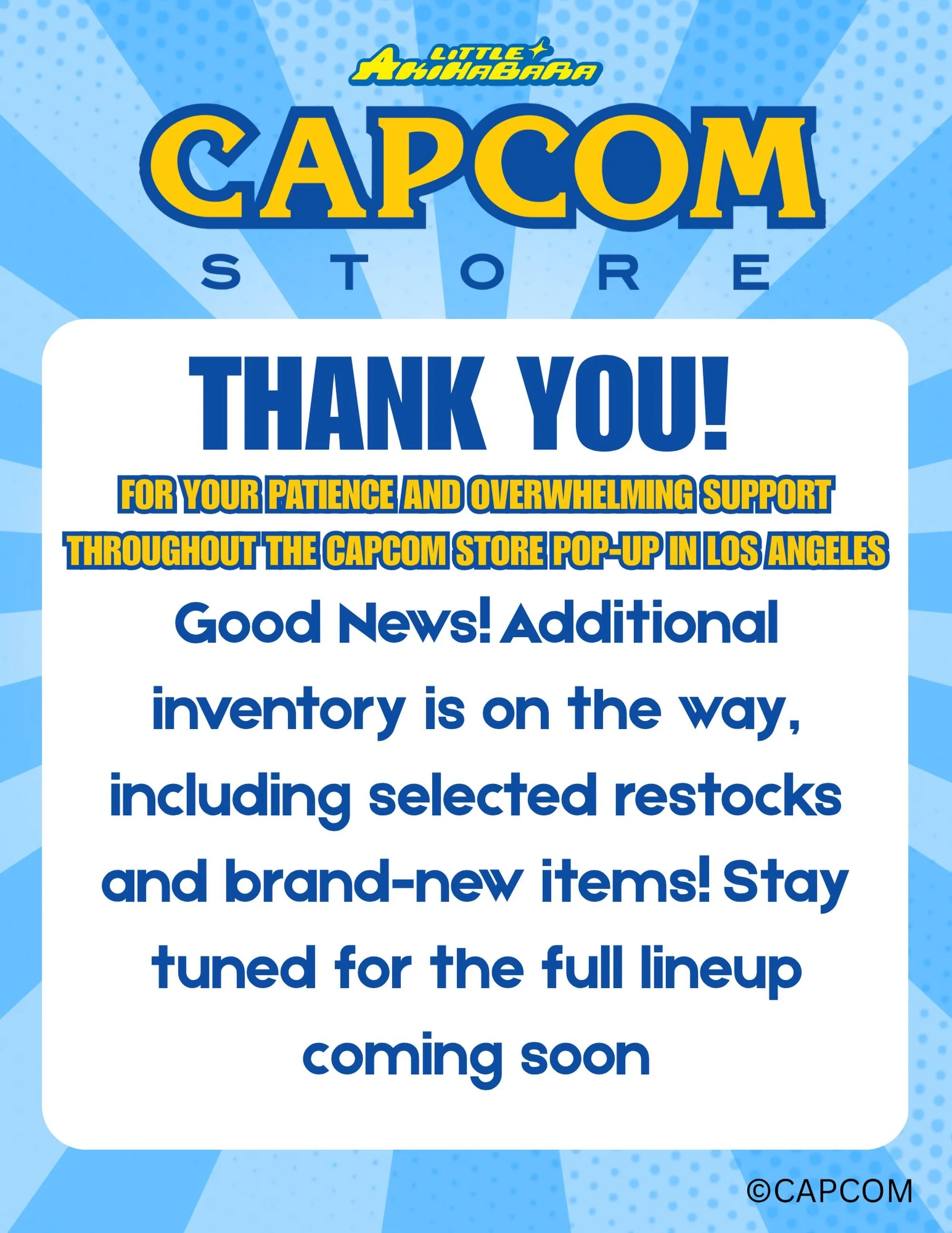 THANK YOU ALL FOR YOU SUPPORT! We are trying our best! 

As we promised! Please expect rampant updates this coming week regarding restocks in select items and new items👀

YES NEW ITEMS, they will come in waves 

Be on the look out as we reveal‼️

📍