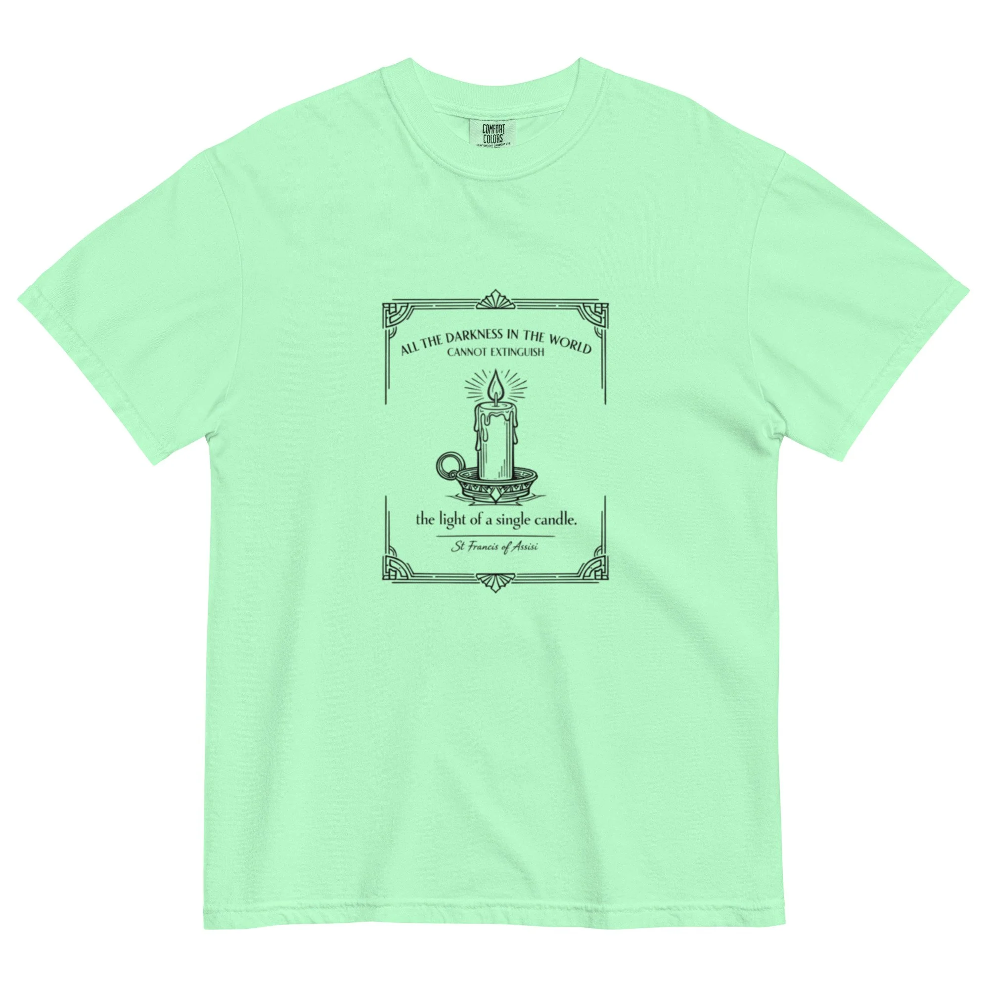 St. Francis Quote Unisex Heavyweight T-shirt (SHIPS FROM PRINTFUL)