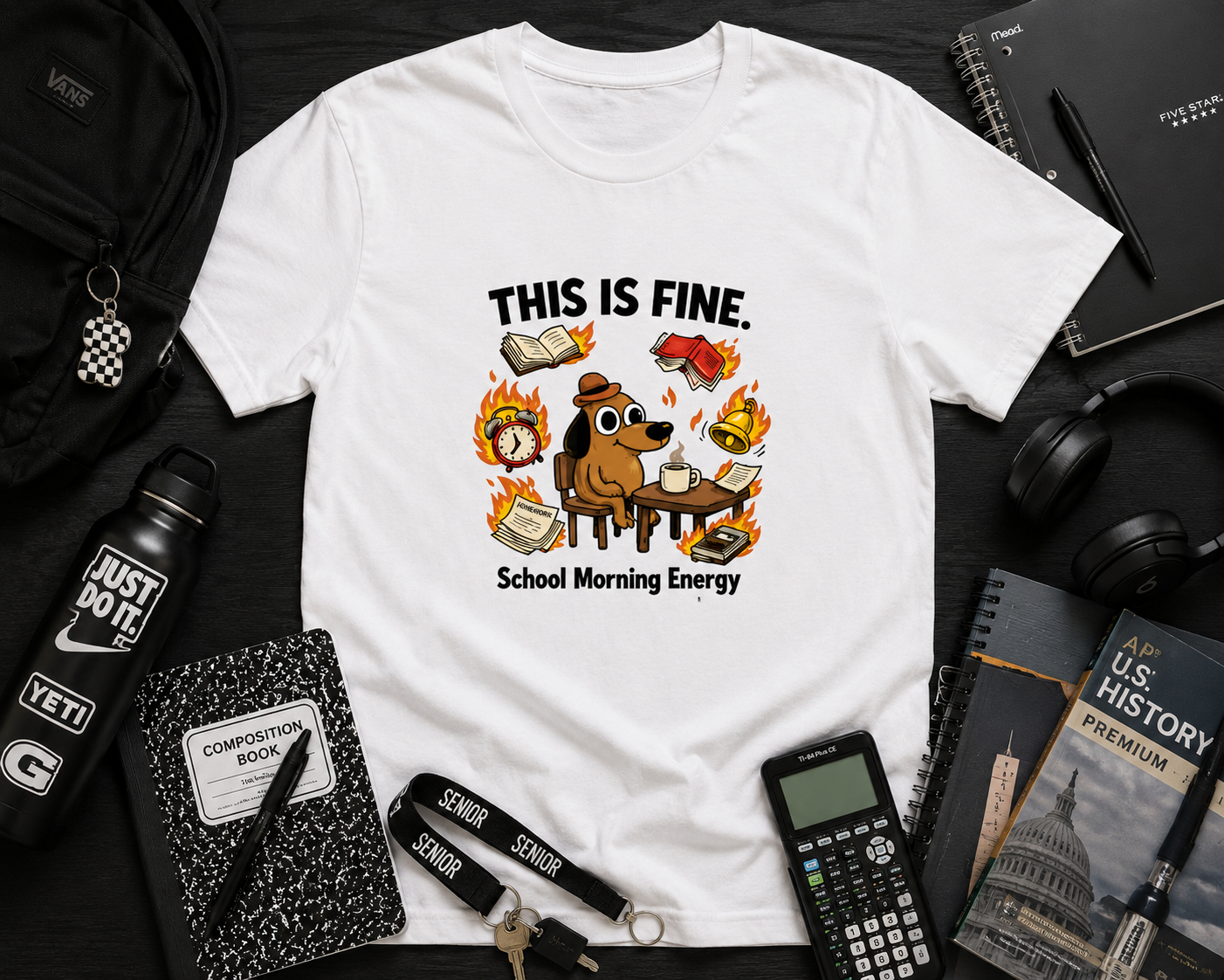 This Is Fine School Tee