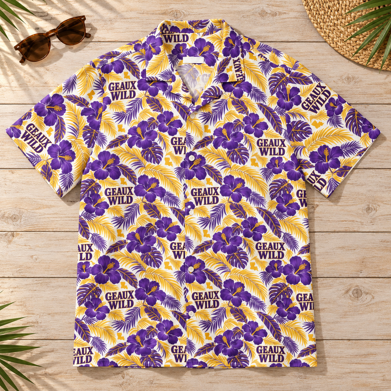 Geaux Wild Louisiana Hawaiian Shirt