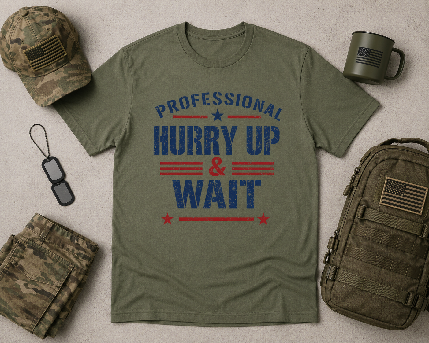 Hurry Up & Wait Tee