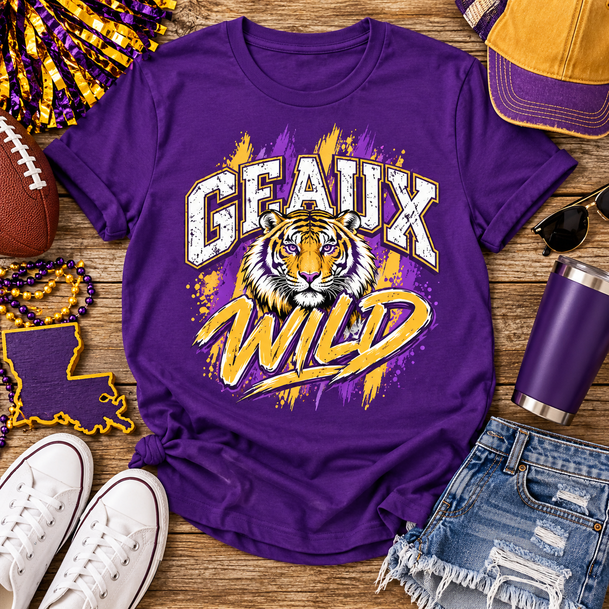 Geaux Wild LSU Tailgate Flat Lay.png