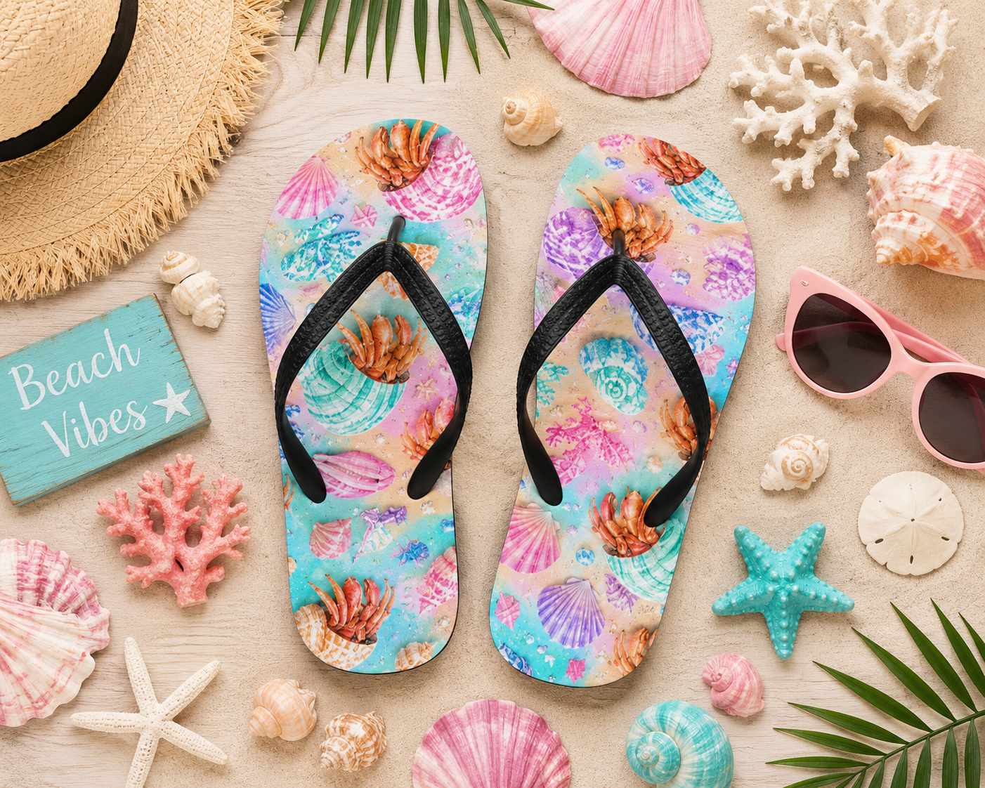 Beachy Hermit Crab™ Flip-Flops