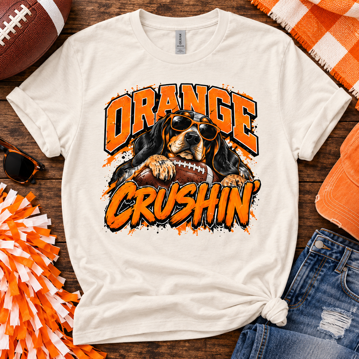 Orange Crushin Tennessee Football Tee