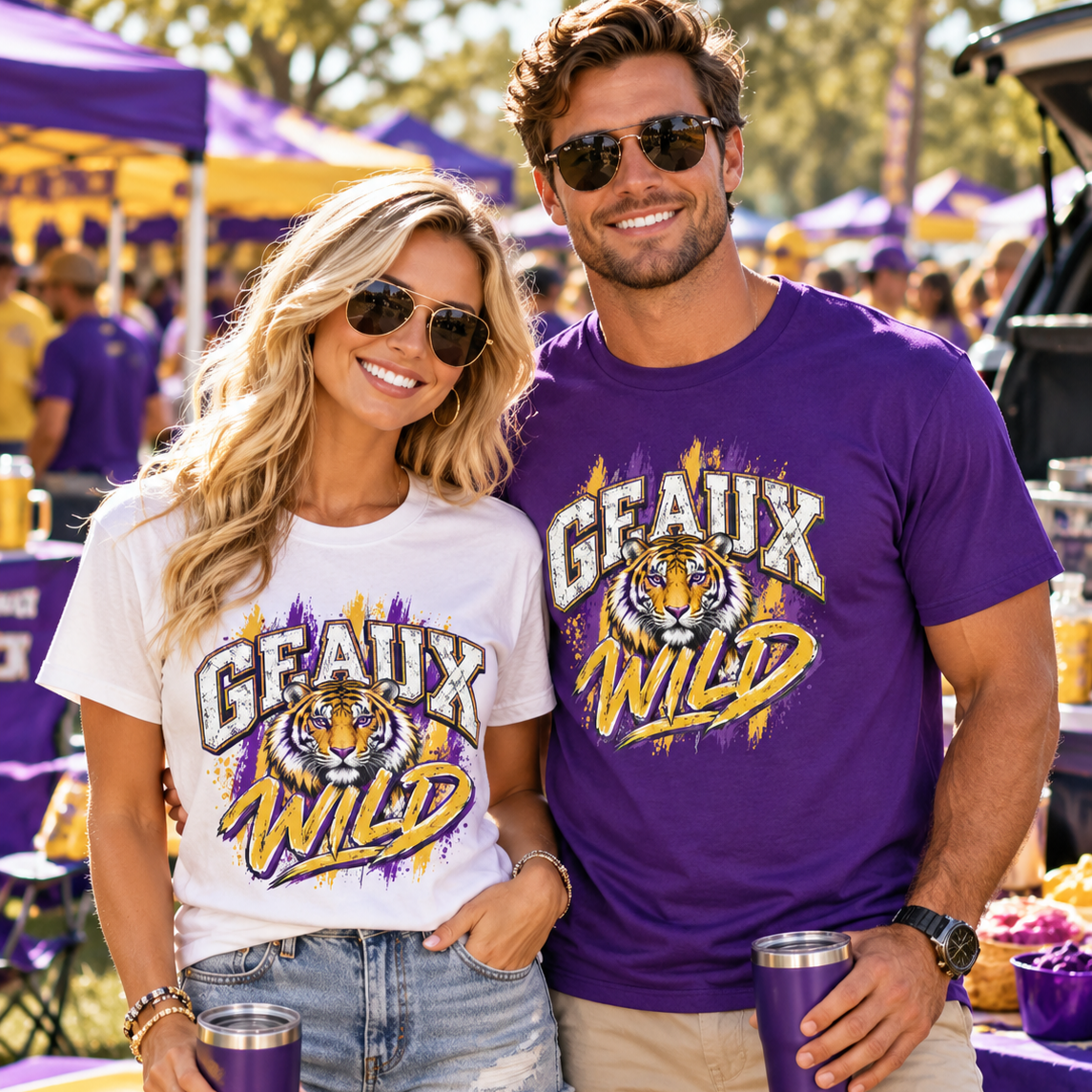 Geaux Wild Louisiana Football Tee