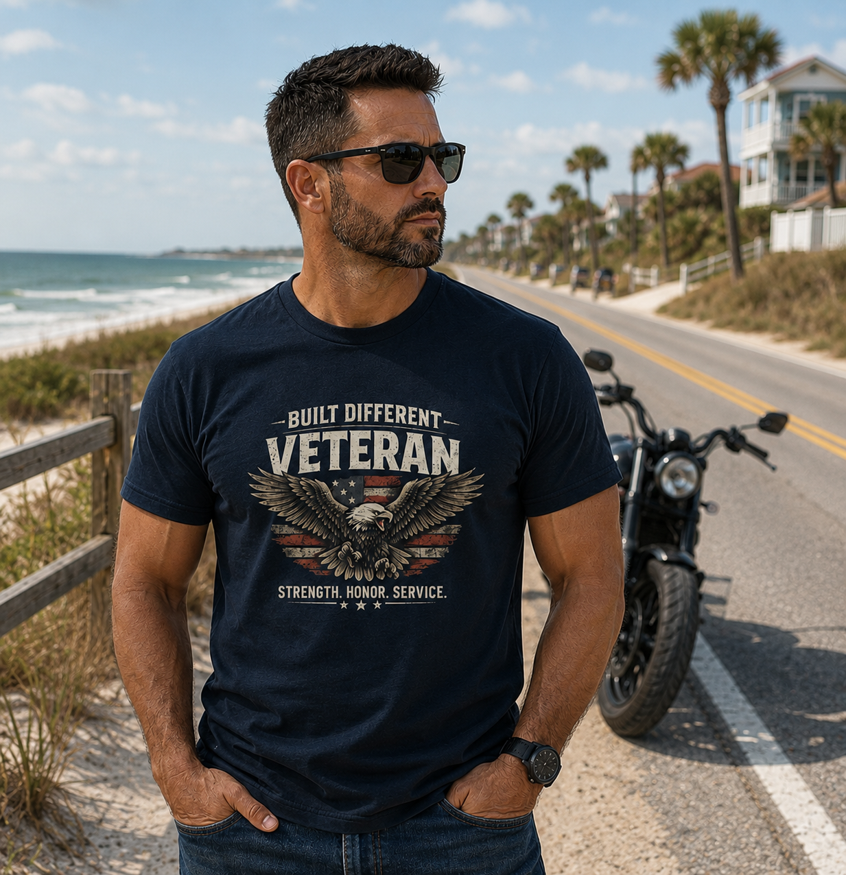 Built Different Veteran Tee