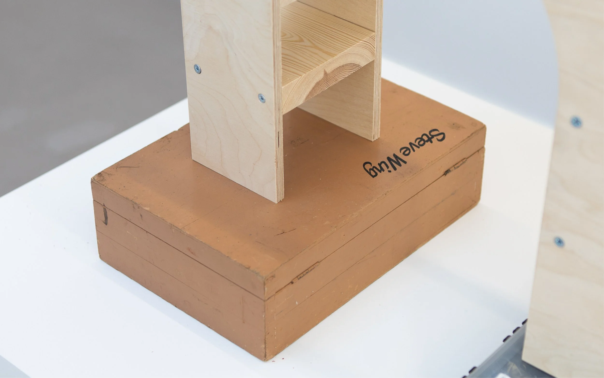 A Good Think (2026) Toolboxes, plywood, pine, hardware
