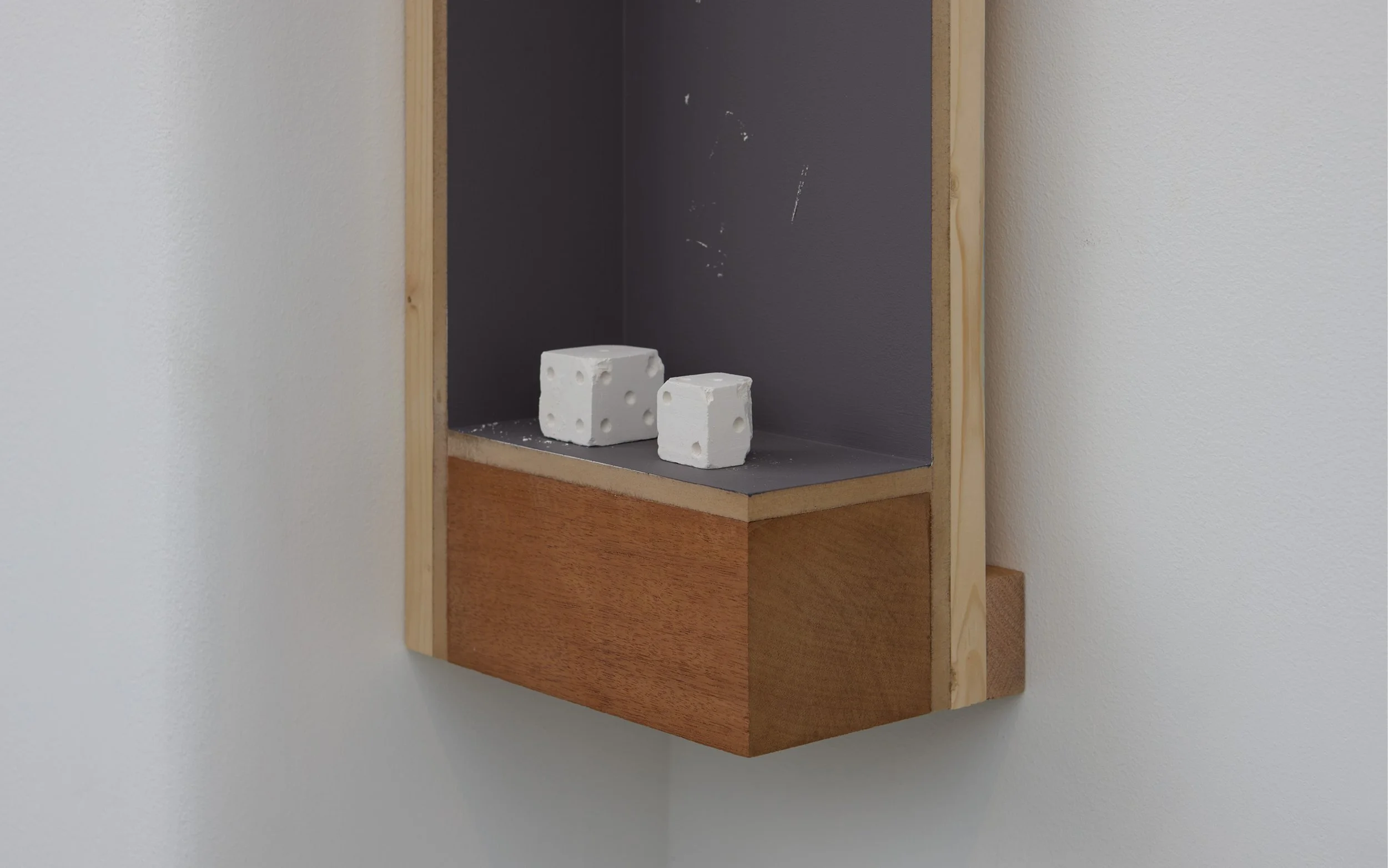 Describing a Six (Mauve) 2026
Handcarved sea chalk, housepaint, oak, MDF, pine, sapele 
