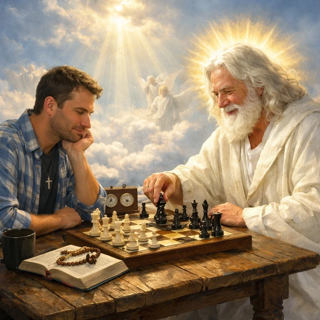 Playing Chess with God.