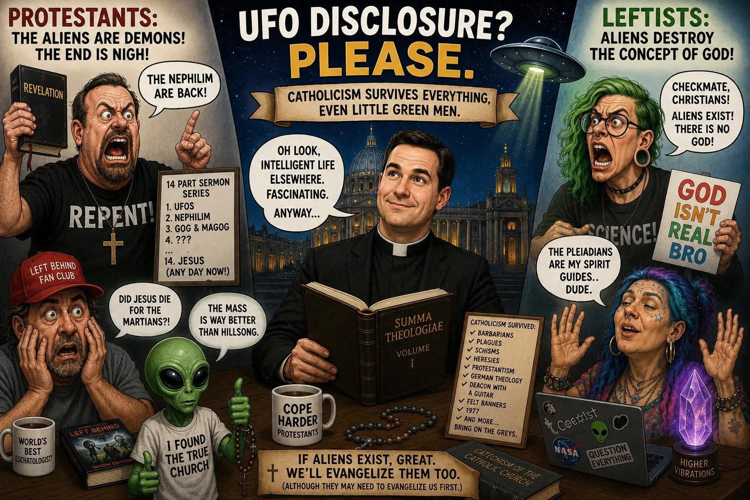 UFO Files Reveal: Aliens Attend Latin Mass
