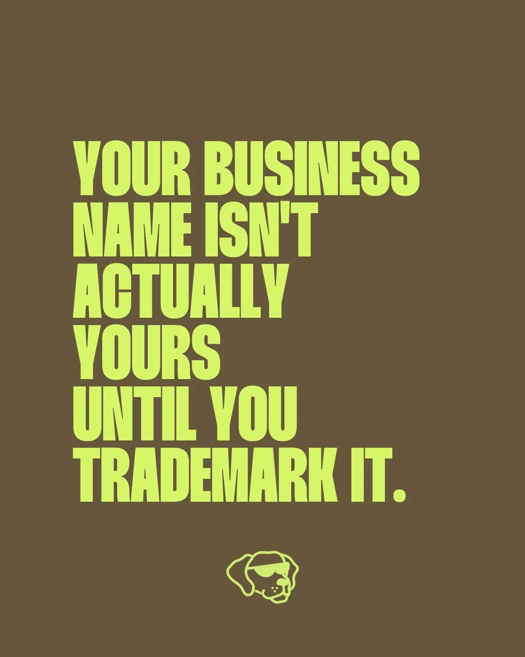 A trademark is the real protection. ⁠
⁠
It's the one thing that legally says this name is mine and no one else can use it. Without it, everything else you built can be challenged or even taken by someone who files first.⁠
⁠
I've seen business owners 