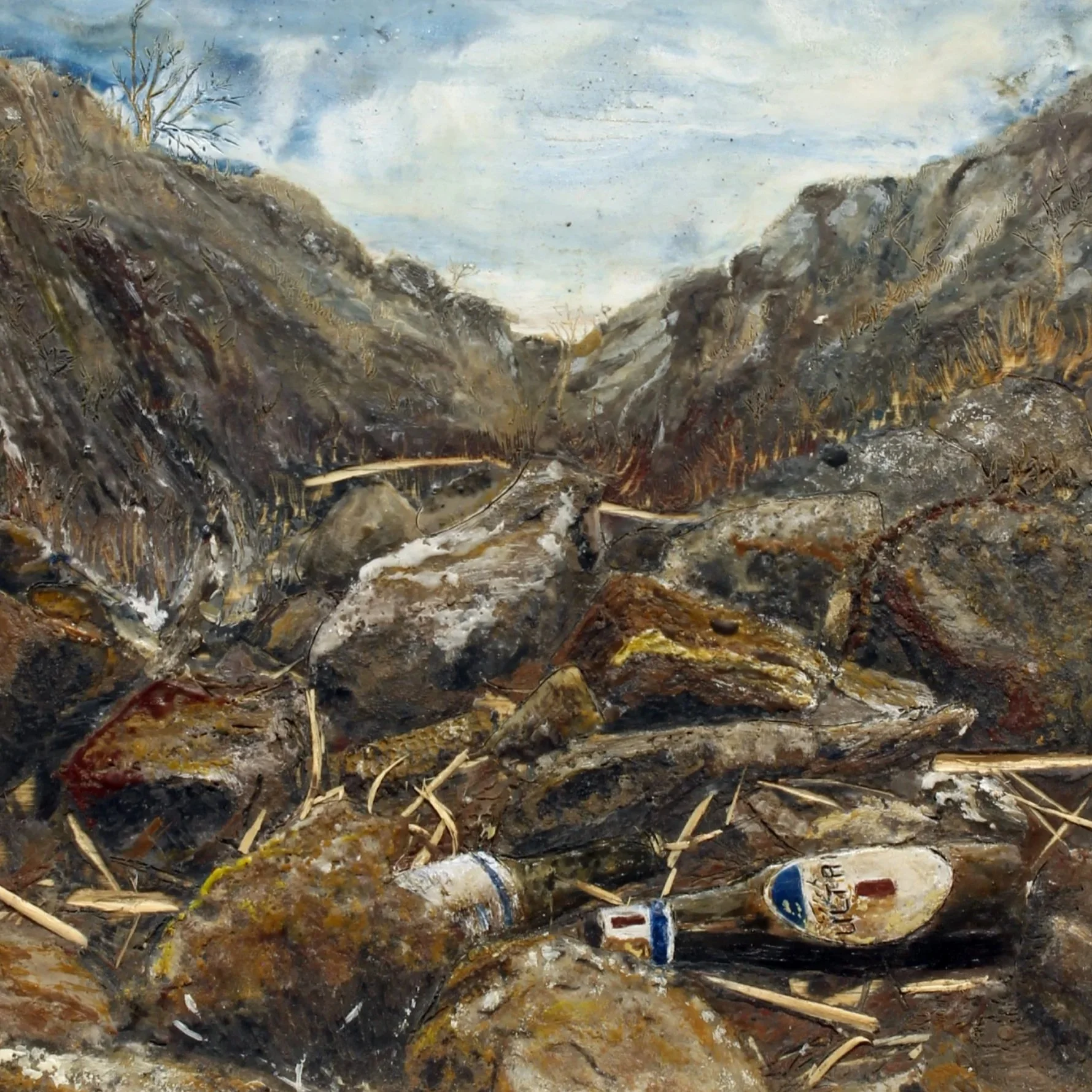  Lite Below The Dam
encaustic and oil on panel
13’’x 13’’

