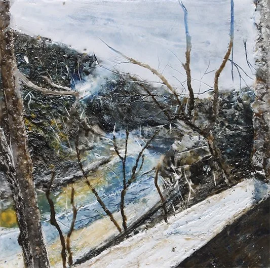 Exploring Collings Castle
encaustic on panel
12'' x 12''