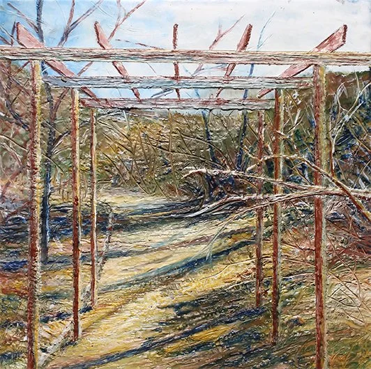 Butterfly Gate
encaustic on panel
16'' x 16''