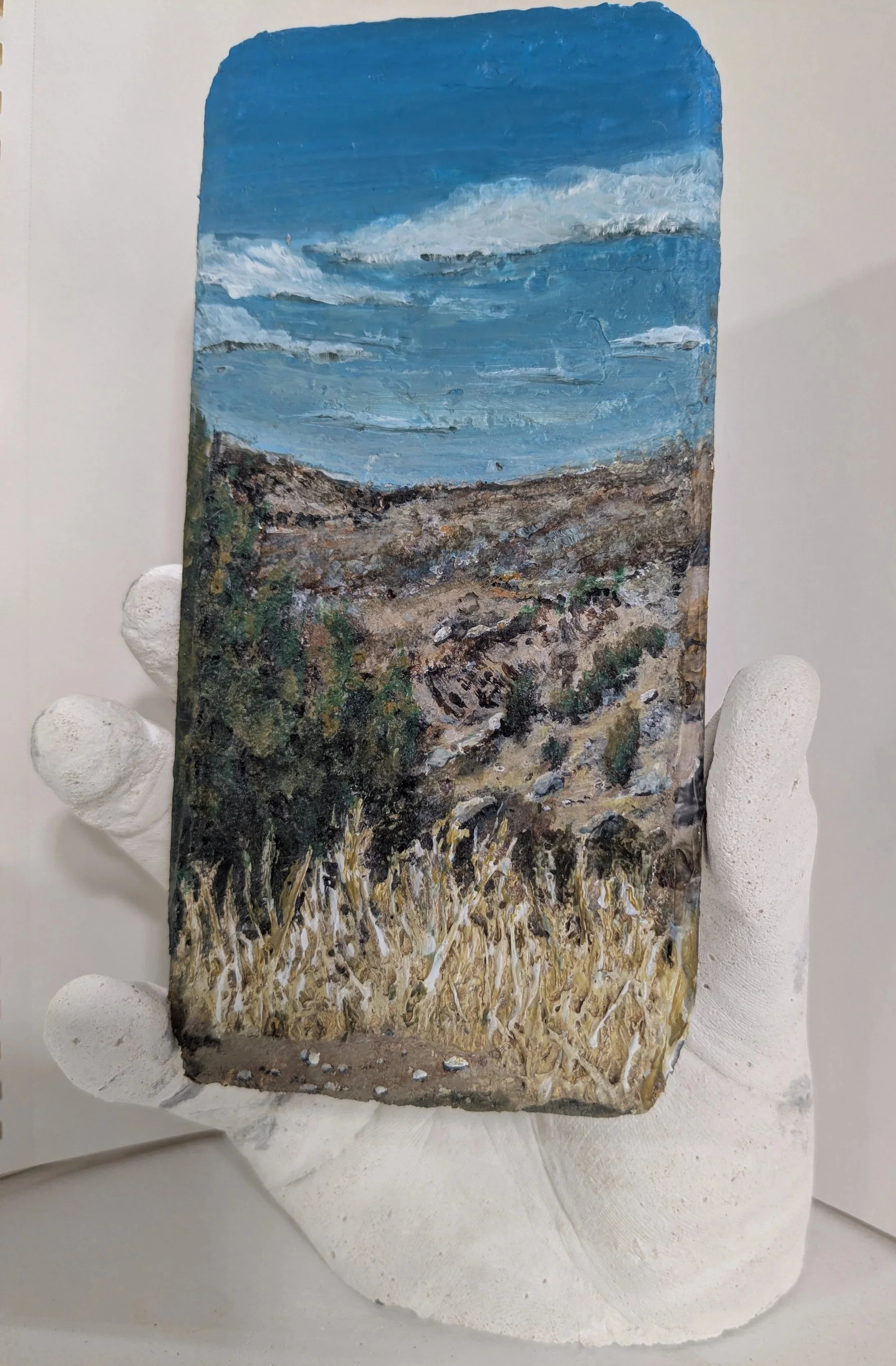Prairie Sky,
encaustic on panel,
8’’ x 4.5’’ x 4''