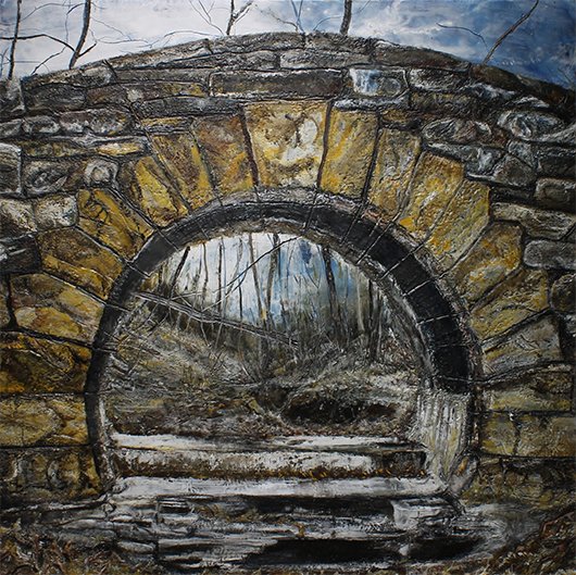 Tunnel Vision
encaustic on panel
48'' x 48''