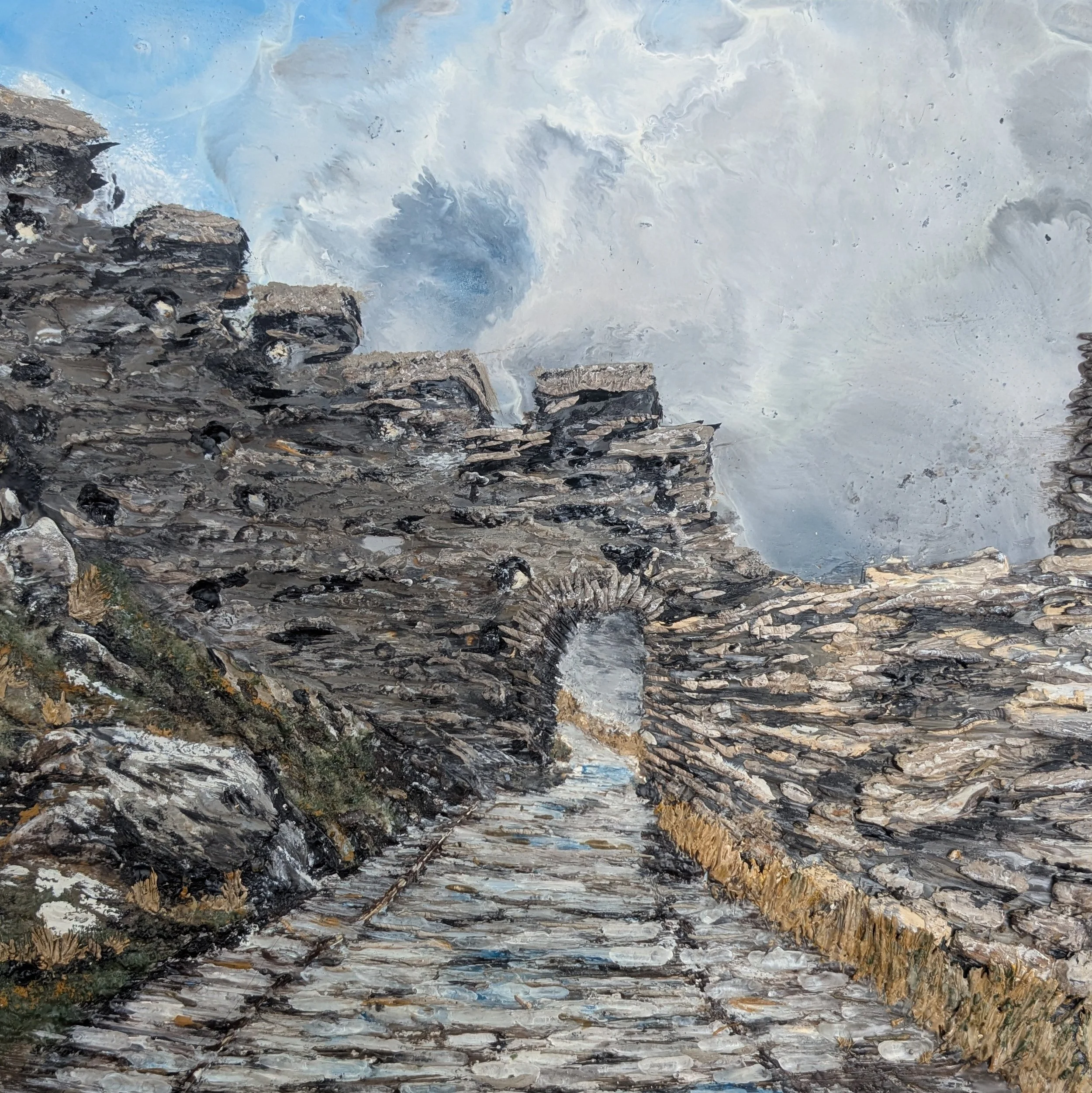 Passage into Myth
encaustic on panel
12’’ x 12’’