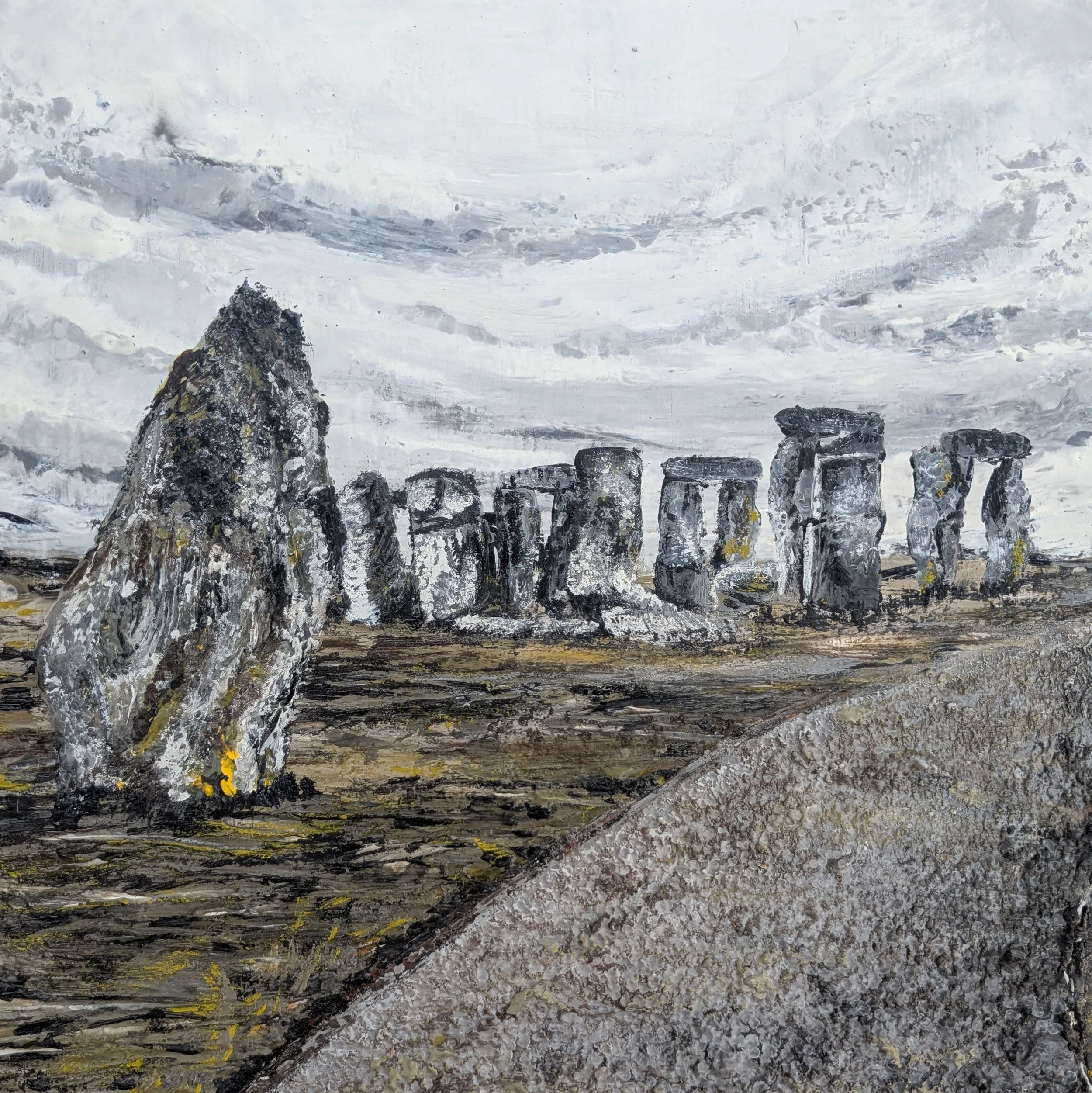 The Heel Stone
encaustic on panel
12'' x 12''