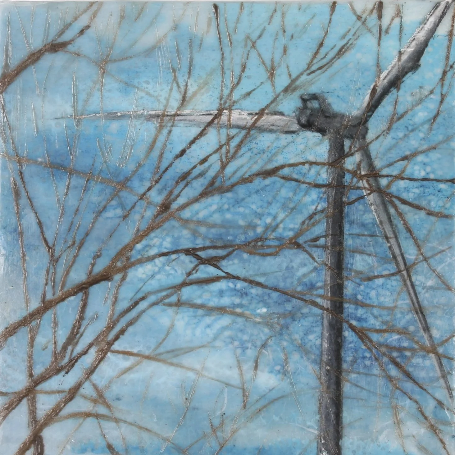Process the Wind
encaustic and paper on panel
10'' x 10''