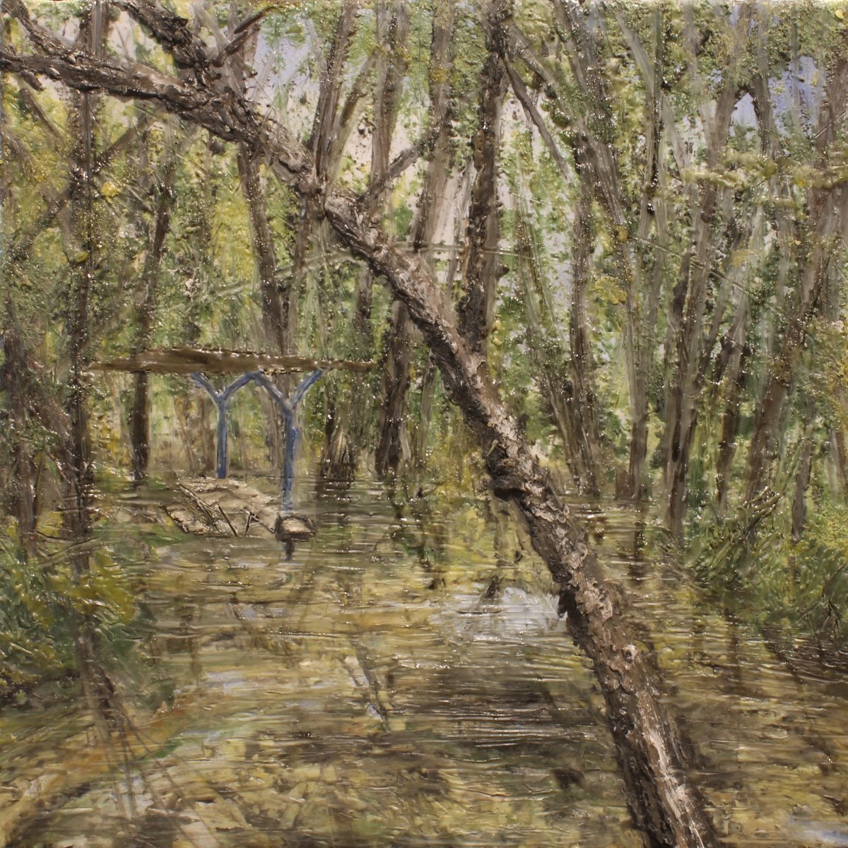 Knee Deep
encaustic on panel
12'' x 12''
